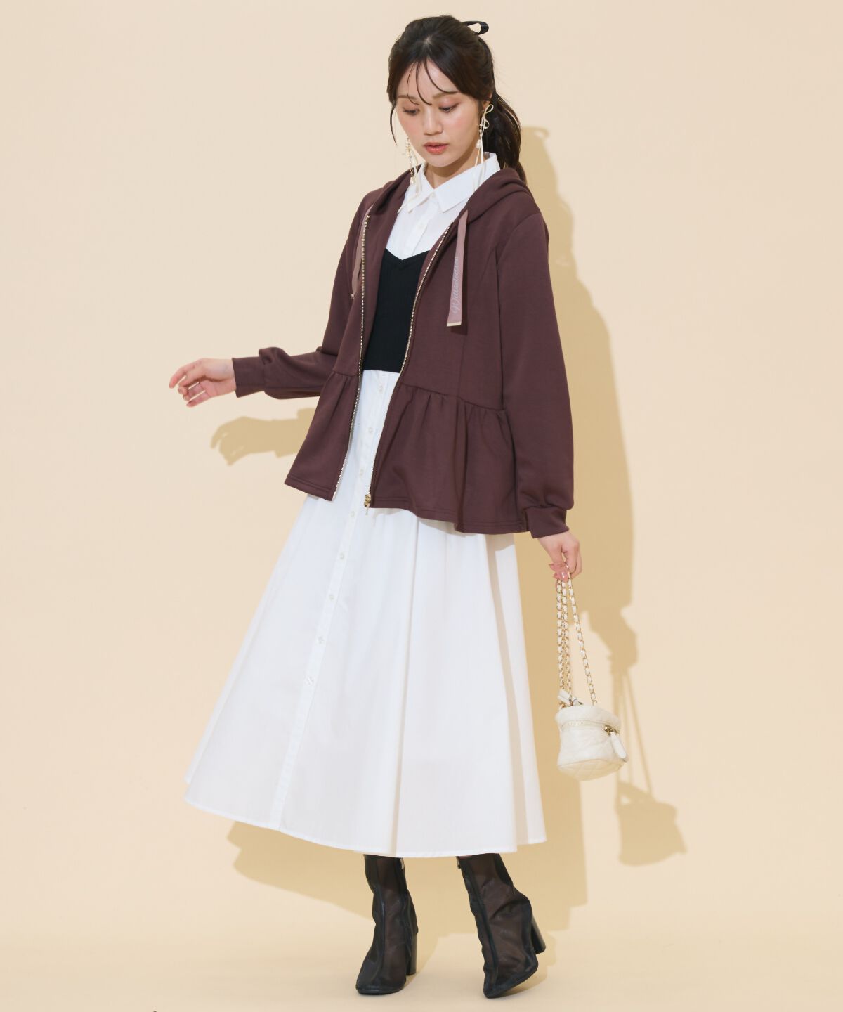 WILLSELECTION「ペプラムパーカー」|パーカー|