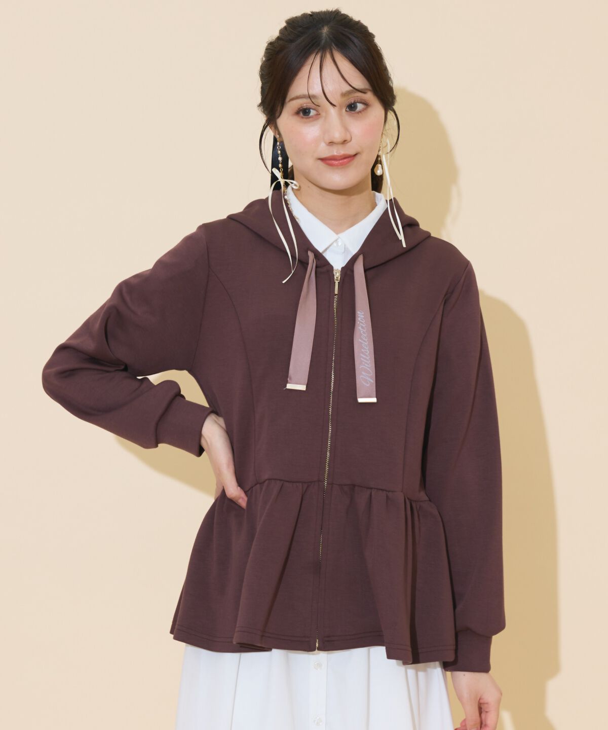 WILLSELECTION「ペプラムパーカー」|パーカー|