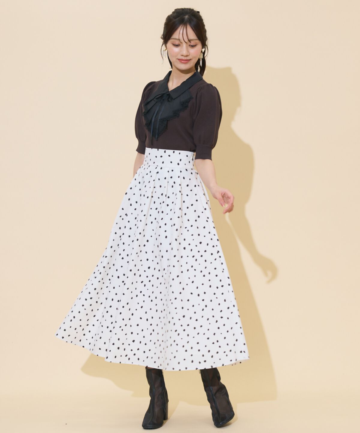 WILLSELECTION「レースラッフルプルオーバー」|ニット・セーター|