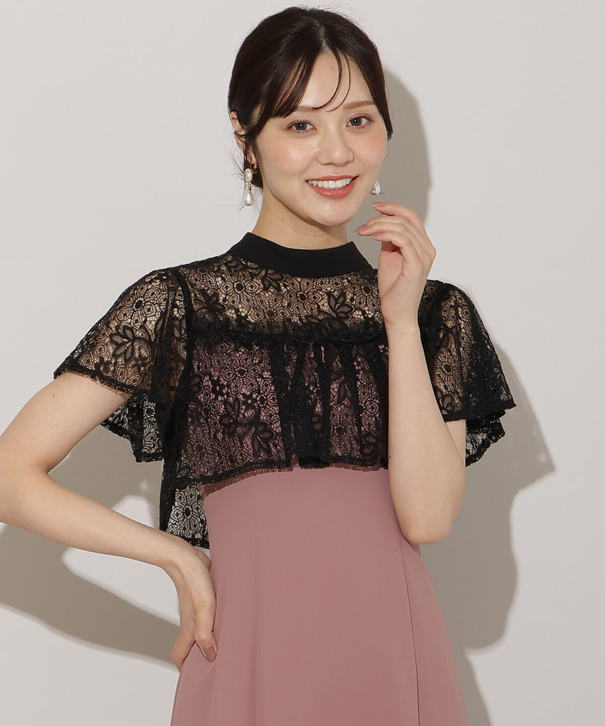 WILLSELECTION「タックリボンレースブラウス&times;バックレースアップワンピース」|ドレス|