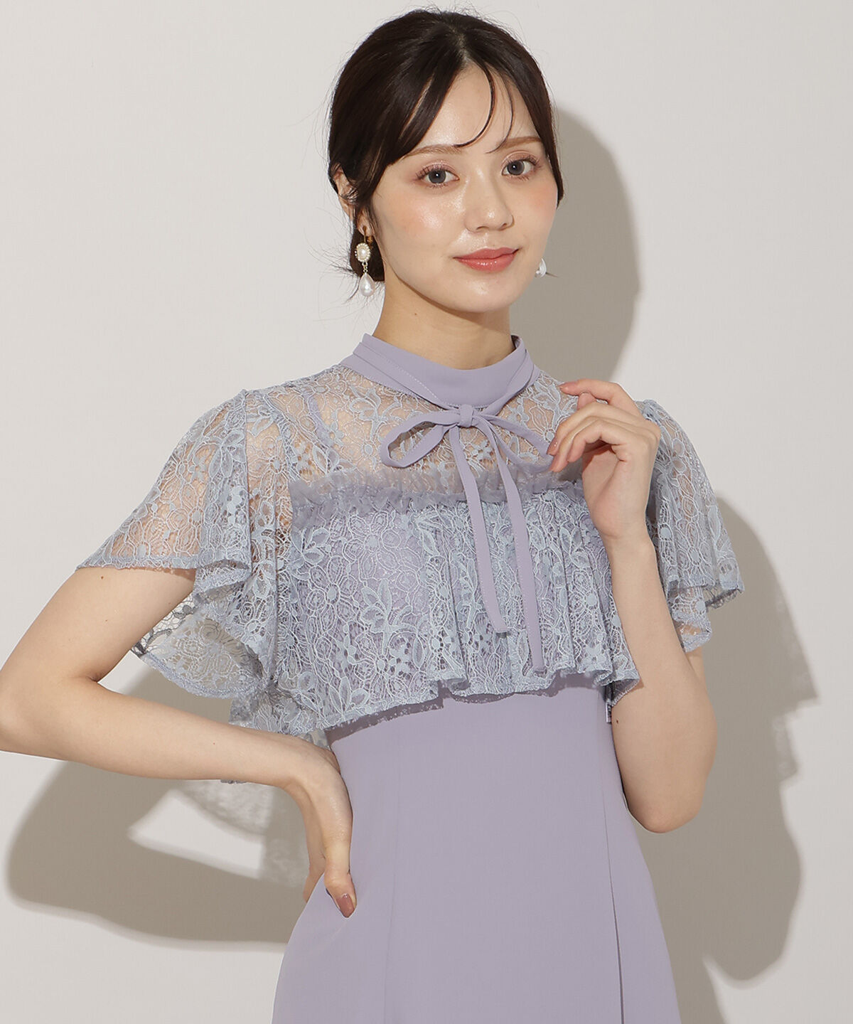 WILLSELECTION「タックリボンレースブラウス&times;バックレースアップワンピース」|ドレス|