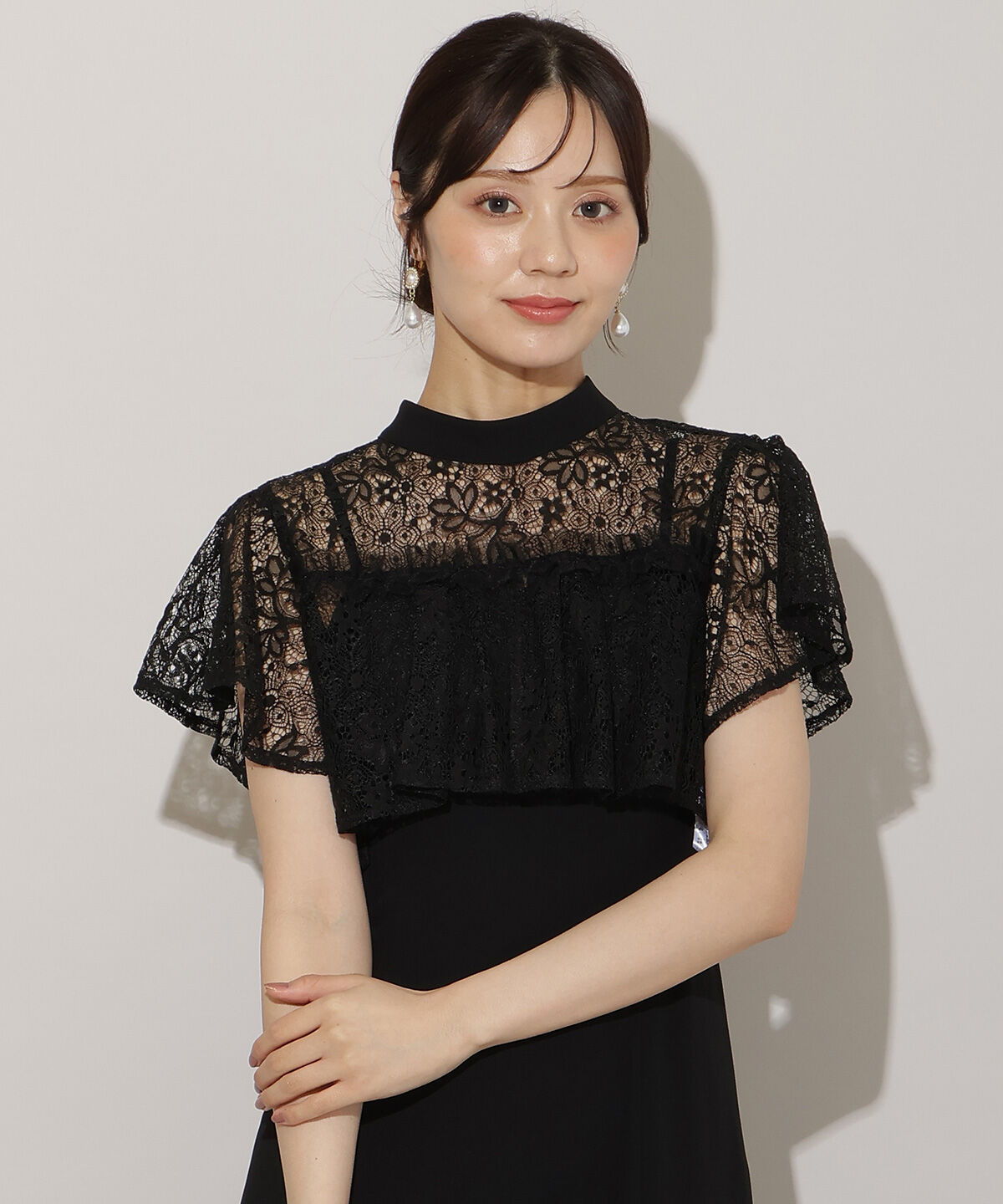 WILLSELECTION「タックリボンレースブラウス&times;バックレースアップワンピース」|ドレス|