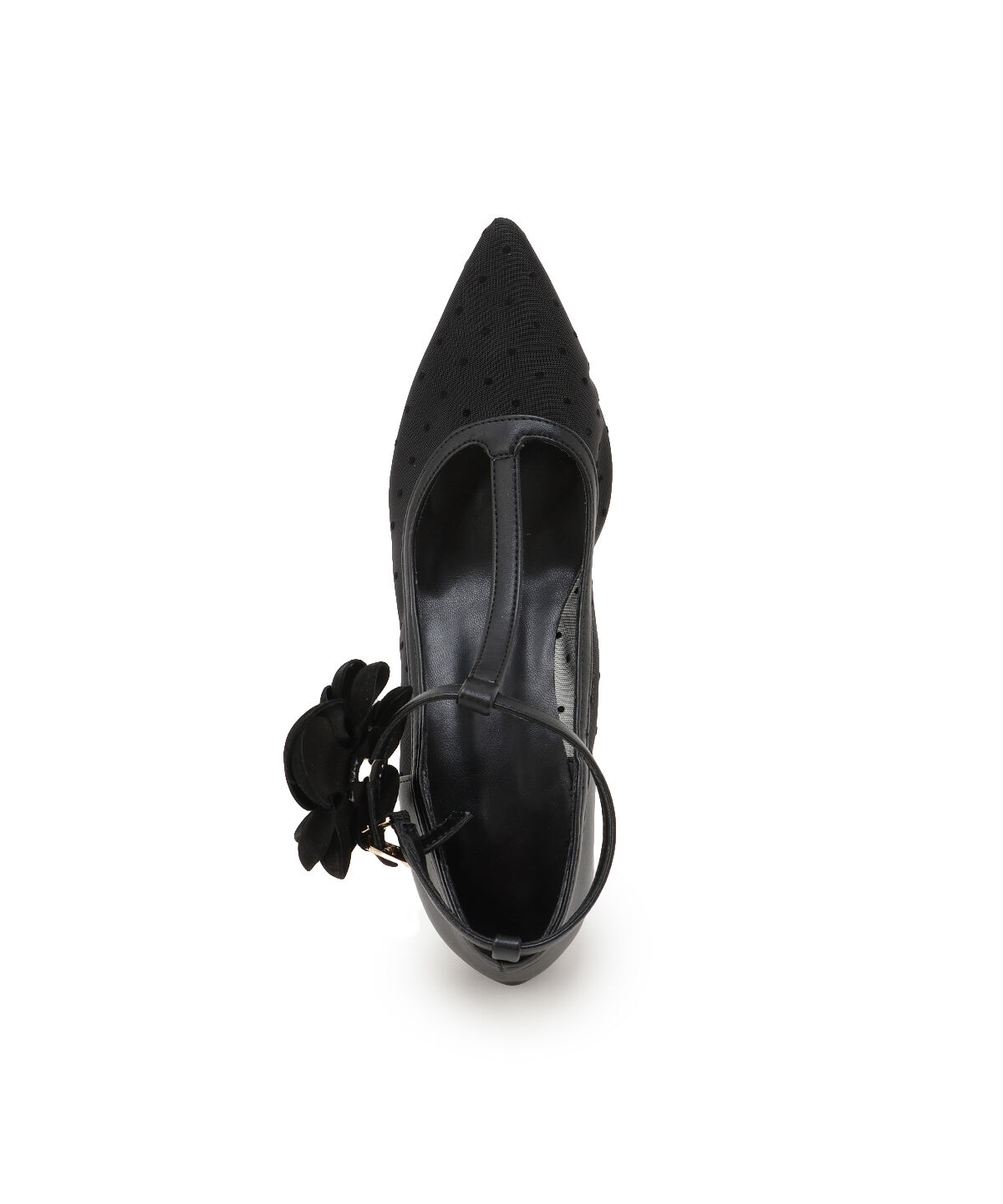 WILLSELECTION「フラワーモチーフドットチュールパンプス」|パンプス|