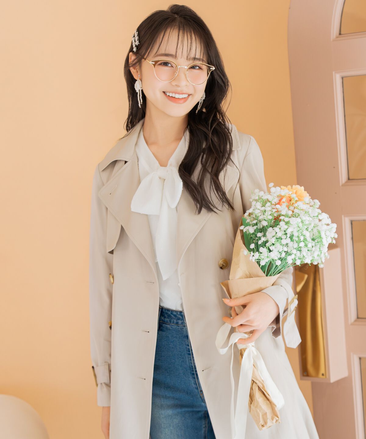 WILLSELECTION「ドビードットフリルブラウス」|シャツ・ブラウス|