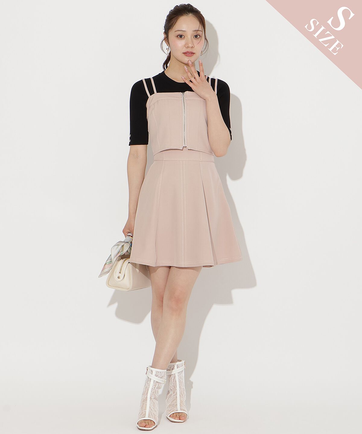 WILLSELECTION「ライトデニムフレアスカート」|スカート|ピンク