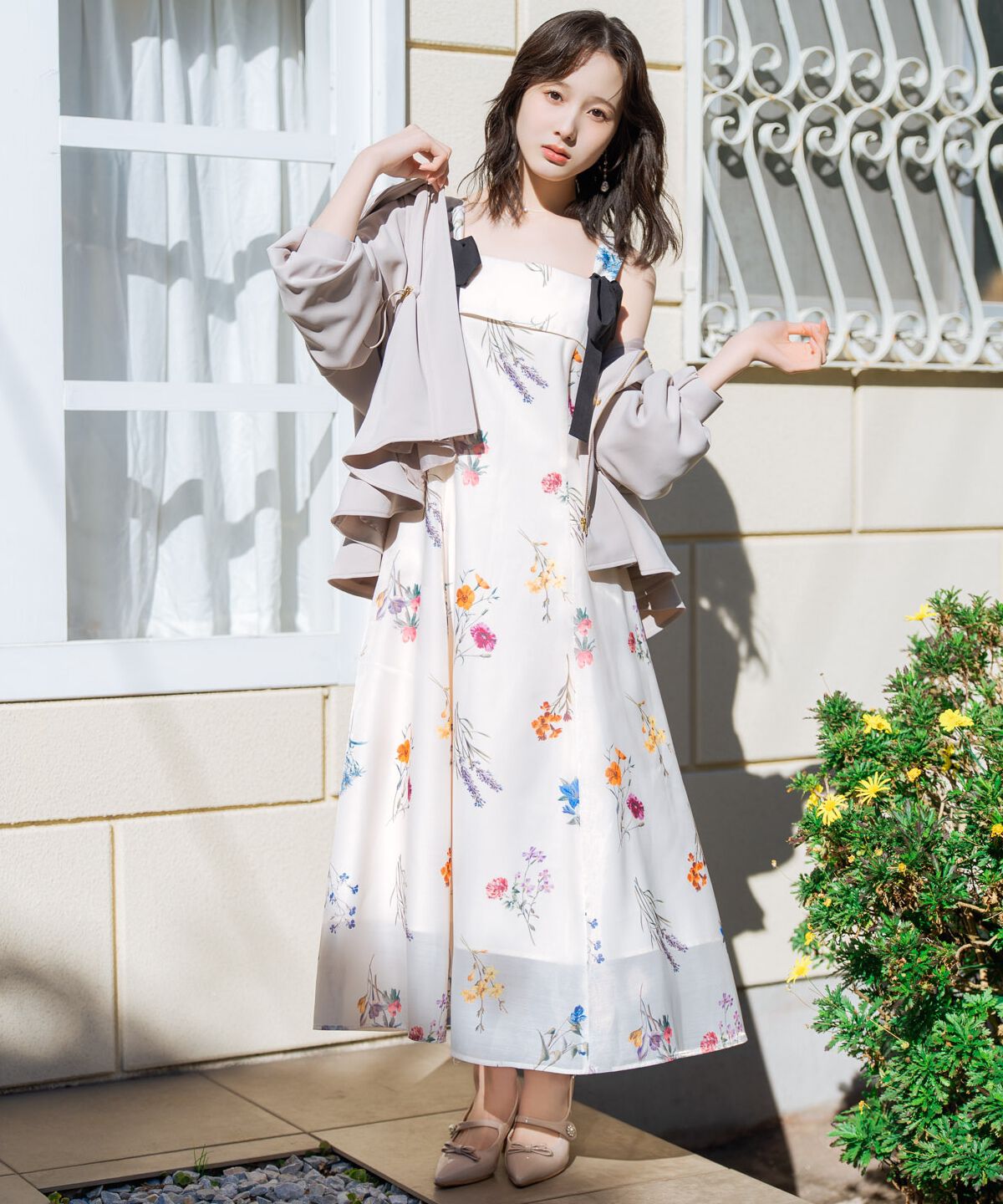 WILLSELECTION「ボタニカルフラワーシアーワンピース」|ワンピース|