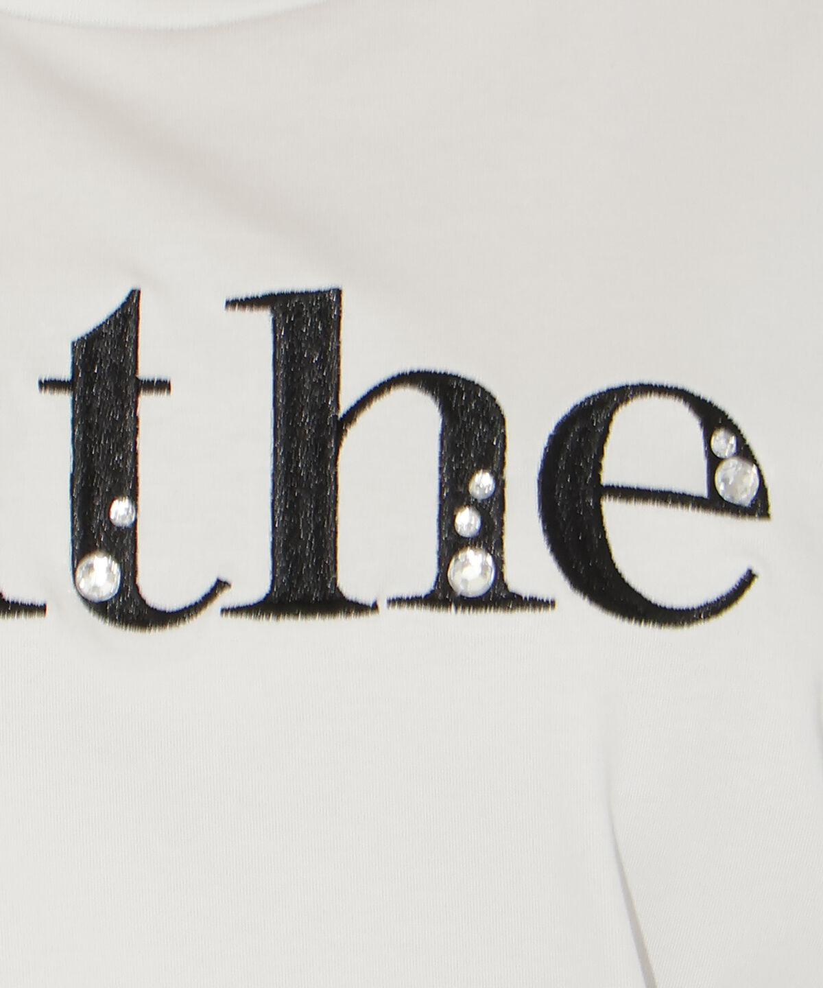 WILLSELECTION「ビジュー付き刺繍ロゴTシャツ」|Tシャツ・カットソー|