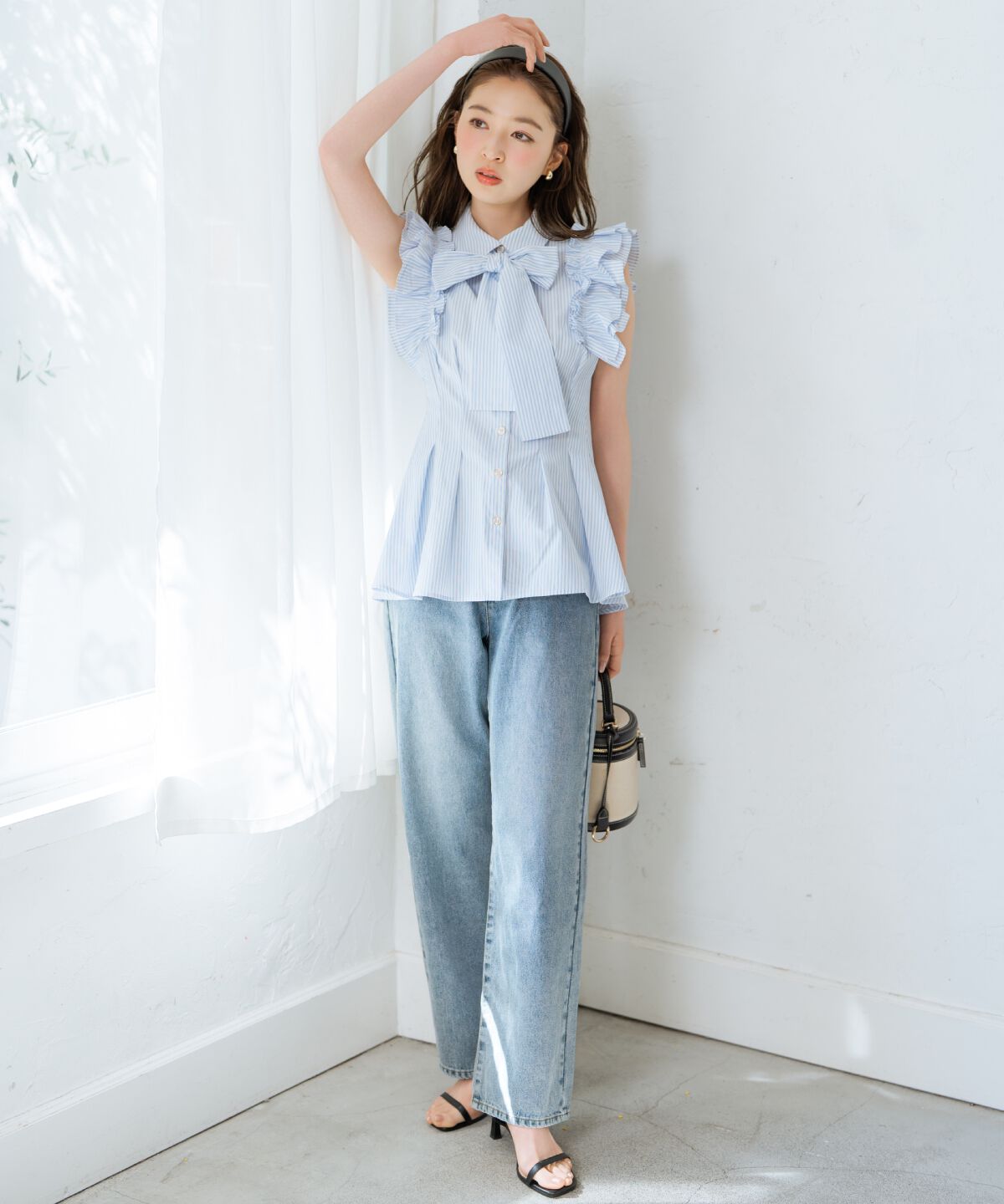 WILLSELECTION「ビジューポケットワイドデニムパンツ」|デニム|