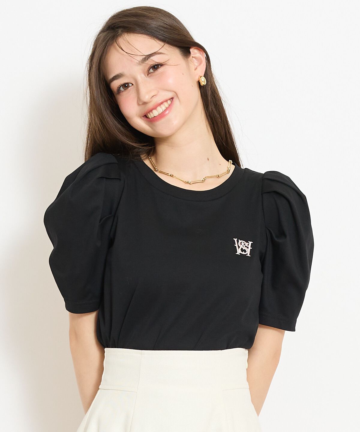 WILLSELECTION「ロゴ刺繍タックスリーブTシャツ」|Tシャツ・カットソー|