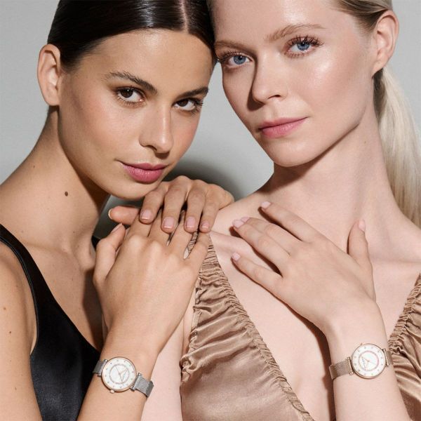 OLIVIA BURTON 「〈OLIVIA BURTON(ｵﾘﾋﾞｱﾊﾞｰﾄﾝ)〉 32mm  ﾍﾞﾙｸﾞﾚｲﾌﾞ ﾃｨｰﾊﾞｰﾎﾜｲﾄ&ｶｰﾈｰｼｮﾝｺﾞｰﾙﾄﾞﾒｯｼｭ」|腕時計|