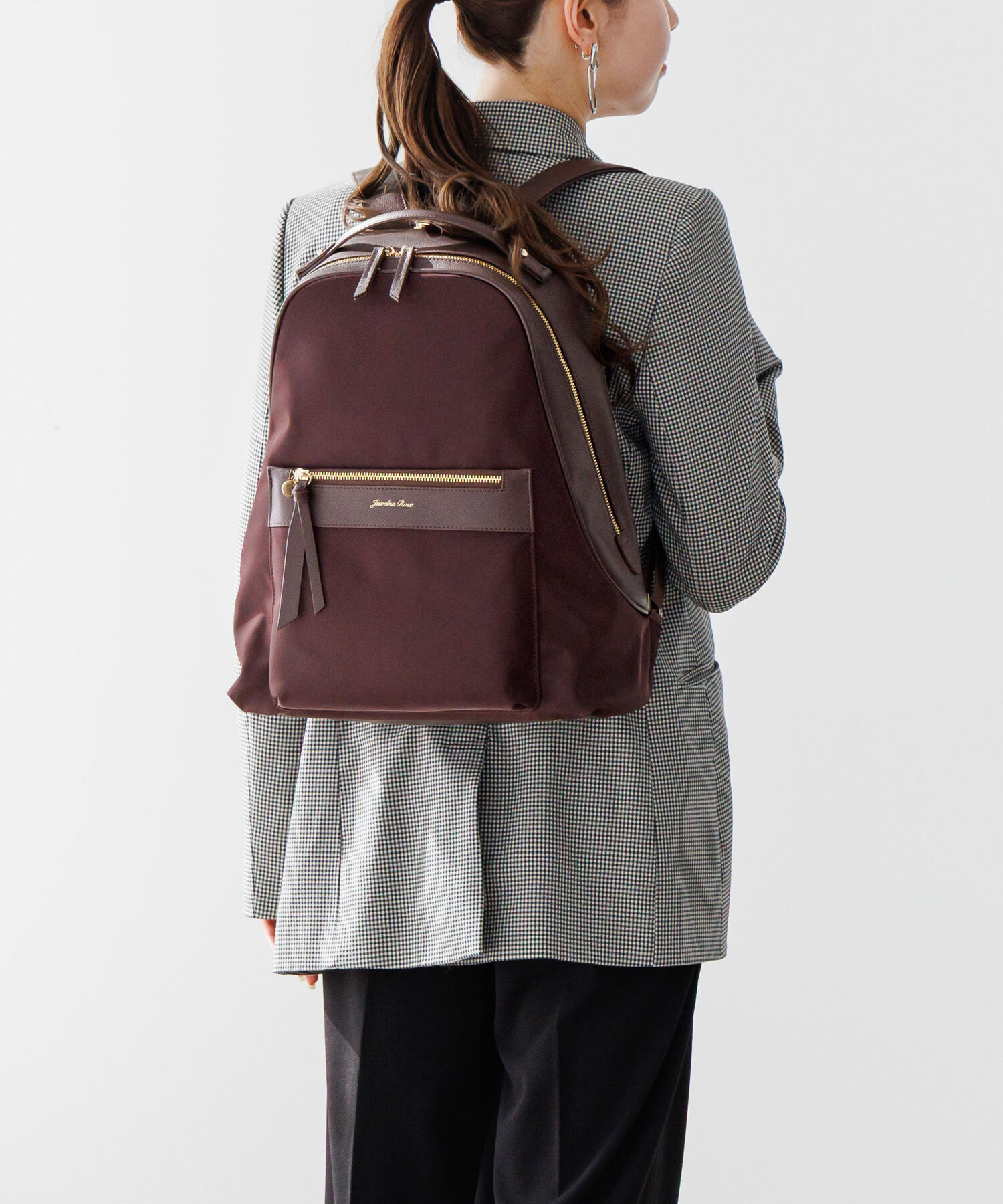 Jewelna Rose「Jewelna Rose ロッティ リュックサック 14.0インチPC 16242」|リュック|ブラウン