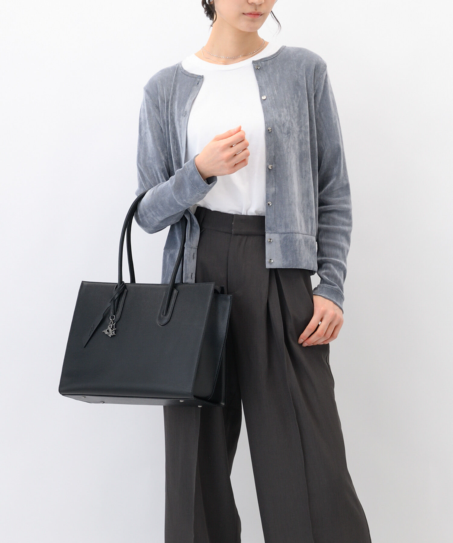 W&.Day/Night「W&.Day/Night スムーク トートバッグ A4サイズ 19192」|トートバッグ|ブラック