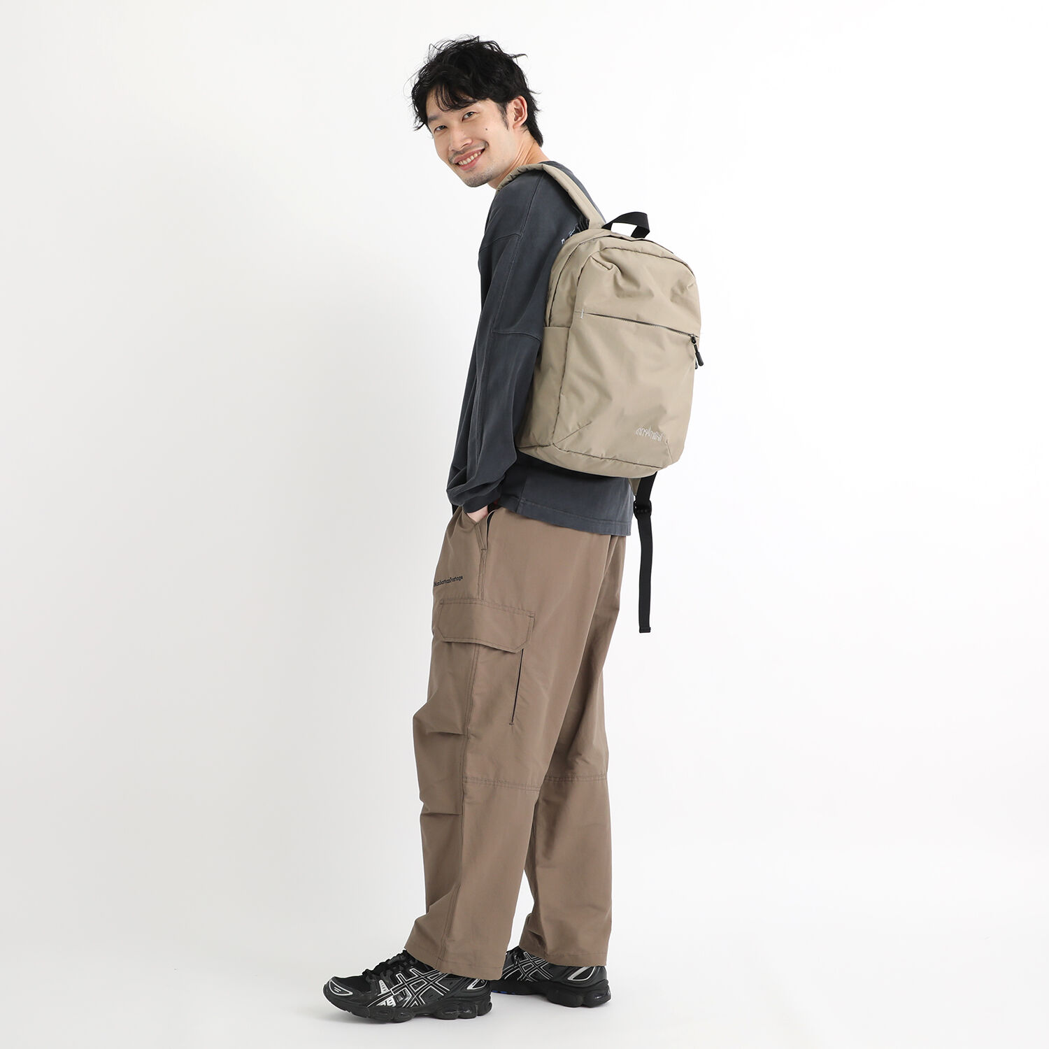 Manhattan Portage「Queensboro Backpack Back Pocket Nylon Tussah Quill」|リュック|