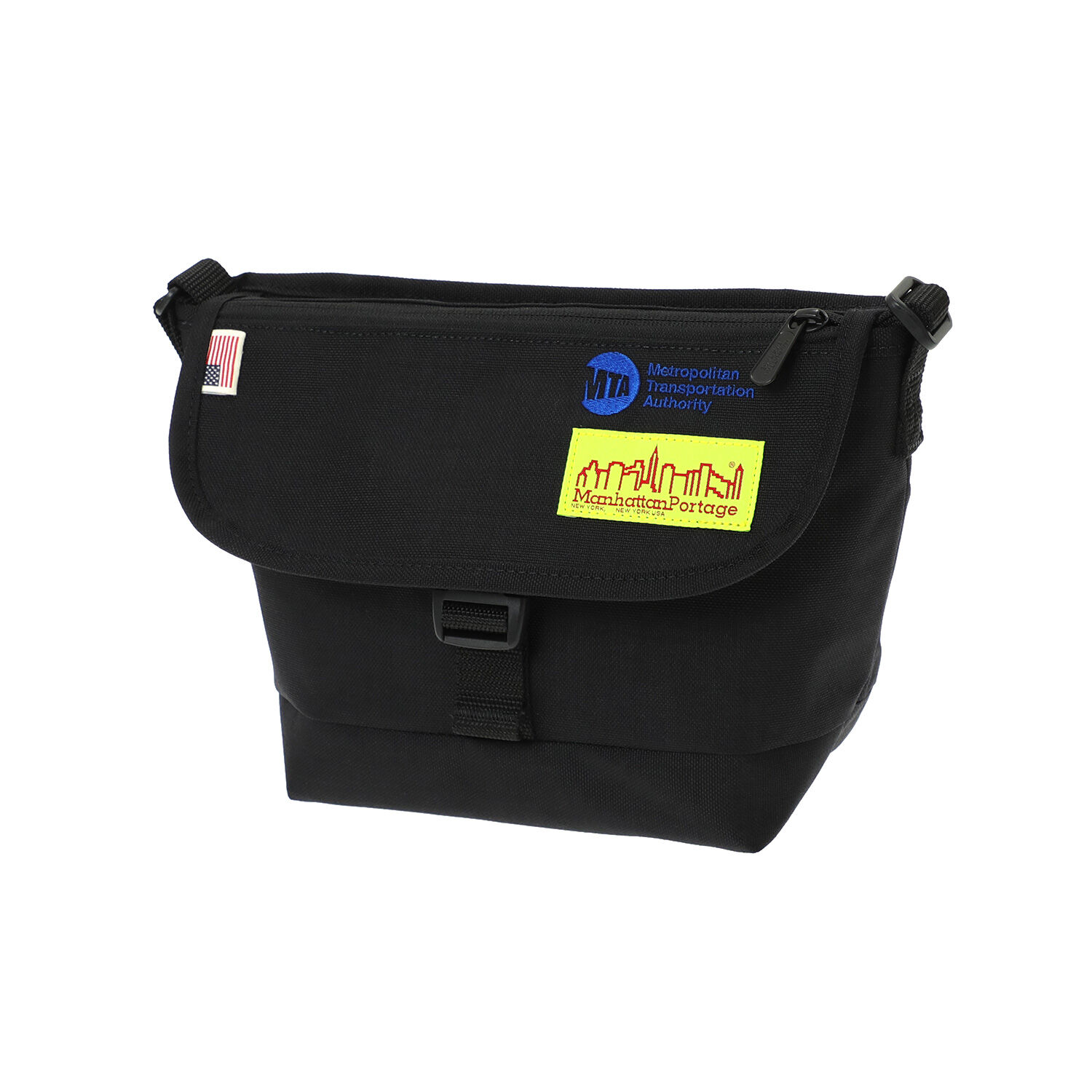 Manhattan Portage「Nylon Messenger Bag (XS) FZP LVL MTA」|ショルダー・メッセンジャー|BLK