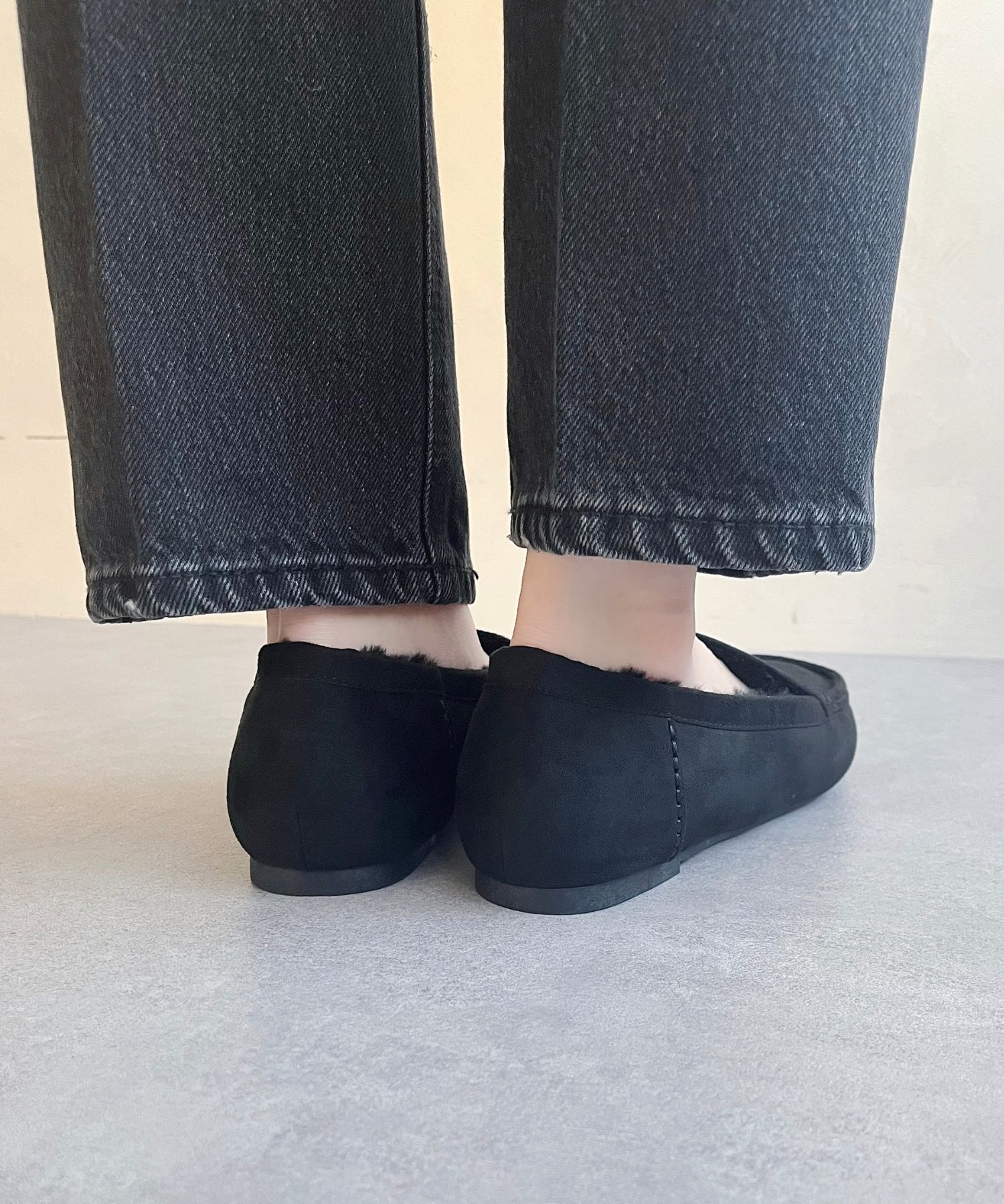 WA Oriental TRaffic「【累計5万足突破】 もこもこ ムートンシューズ /12311 モカシン フェイク ファー 再入荷 フラット」|パンプス|