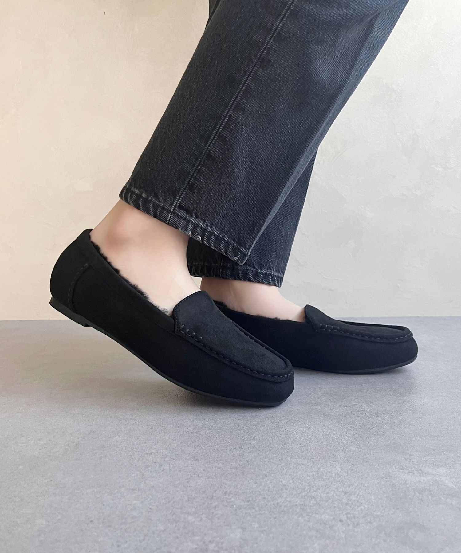 WA Oriental TRaffic「【累計5万足突破】 もこもこ ムートンシューズ /12311 モカシン フェイク ファー 再入荷 フラット」|パンプス|