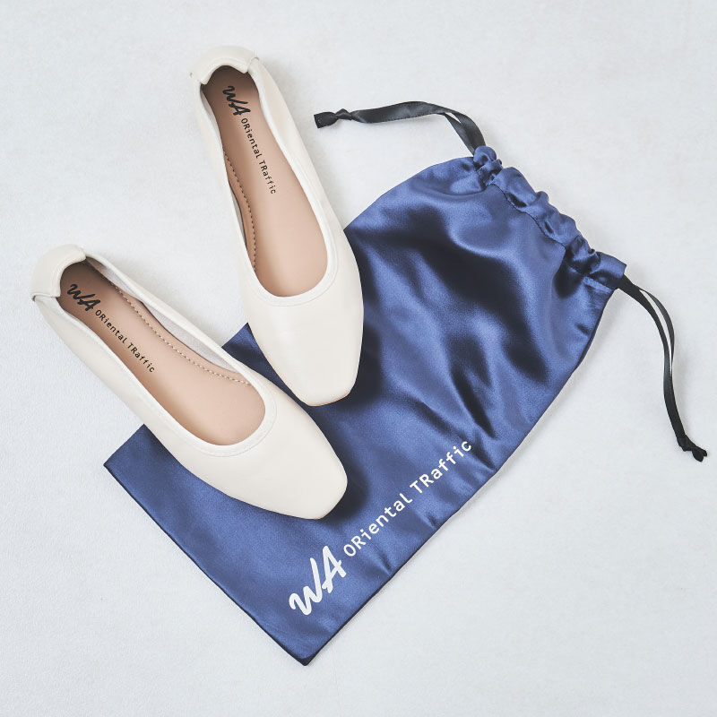 ORiental TRaffic「【WEB限定】ポケッタブルスクエアトゥパンプス/R-4005」|パンプス|WHITE