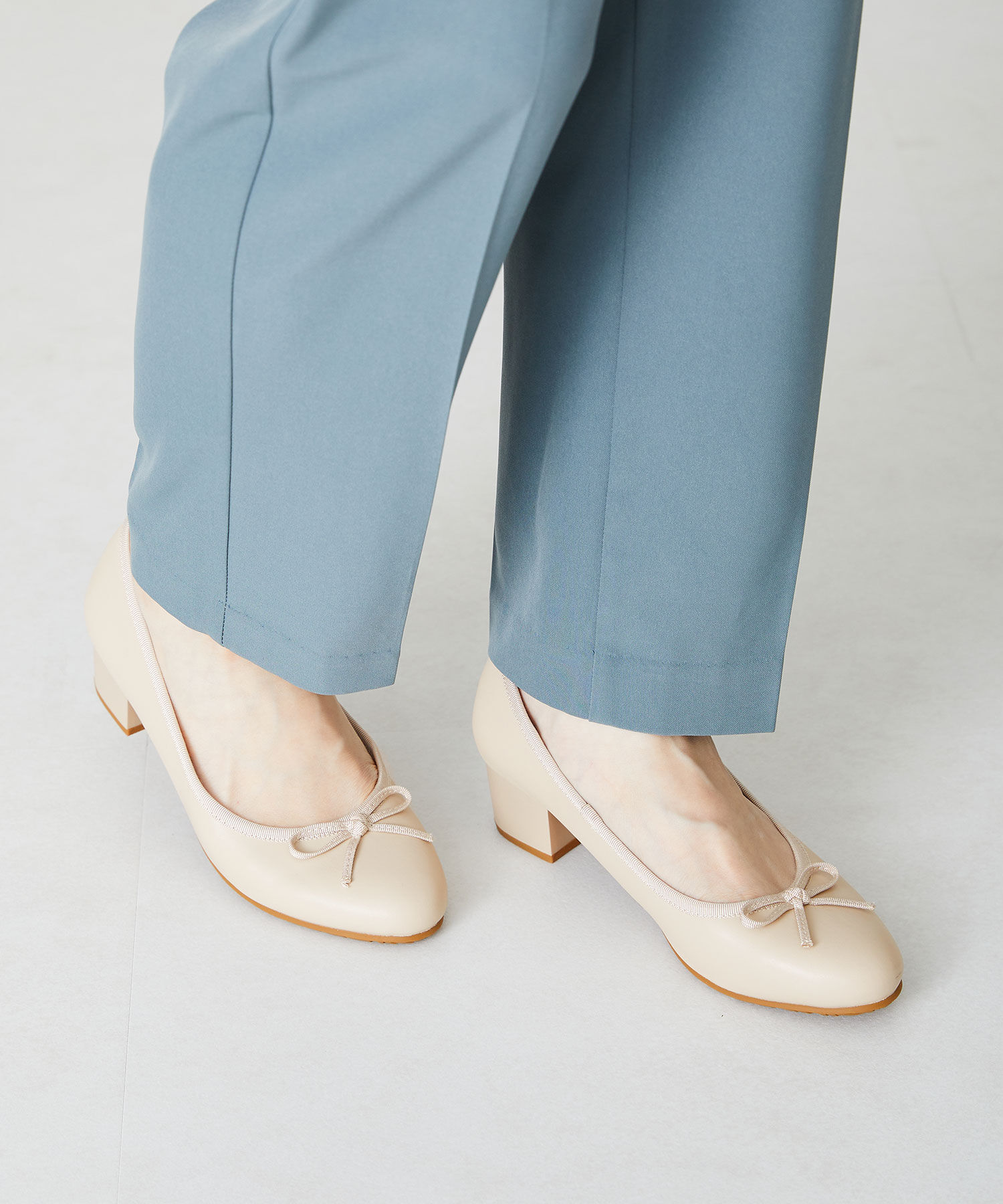 ORiental TRaffic「【防水】 ラウンドトゥ バレエ レイン パンプス /R-1017 バレエシューズ ヒール4.3ｃｍ」|パンプス|