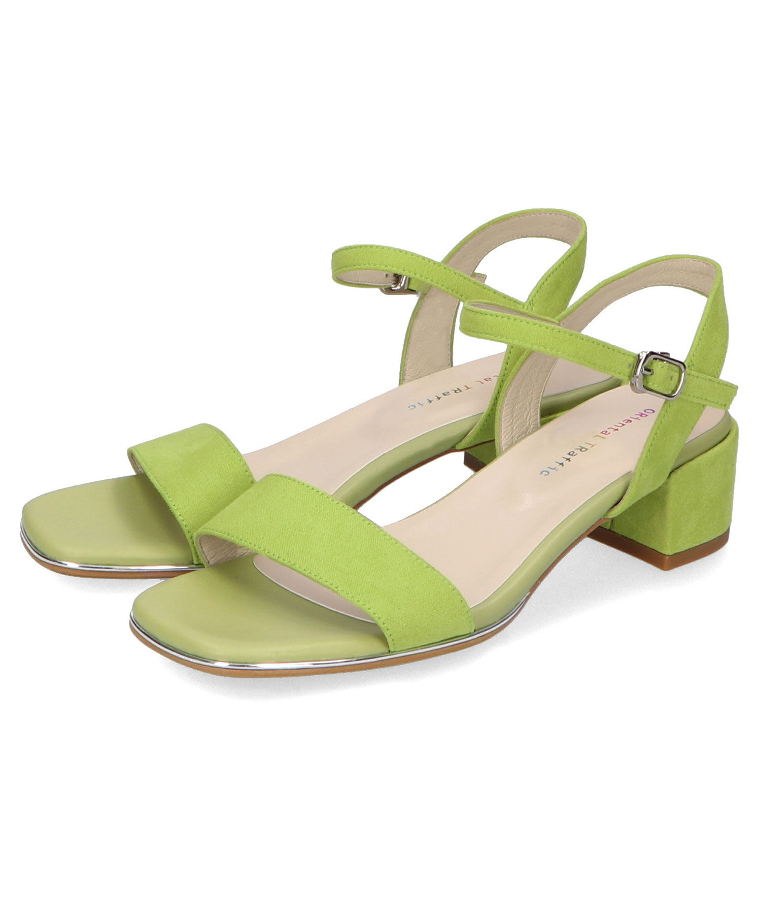 ORiental TRaffic「【アウトレット価格】メタリックライン ミドルヒール サンダル /31209 シンプル 」|サンダル|