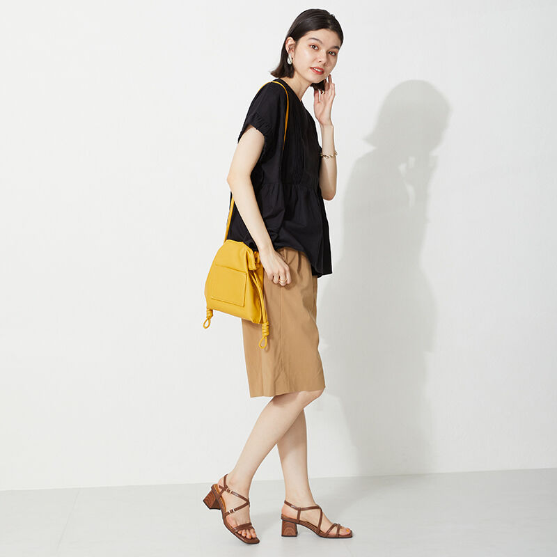 ORiental TRaffic「【アウトレット価格】スクエアトゥ型押しストラップサンダル/31227 サンダル カジュアル 人気 トレンド」|サンダル|