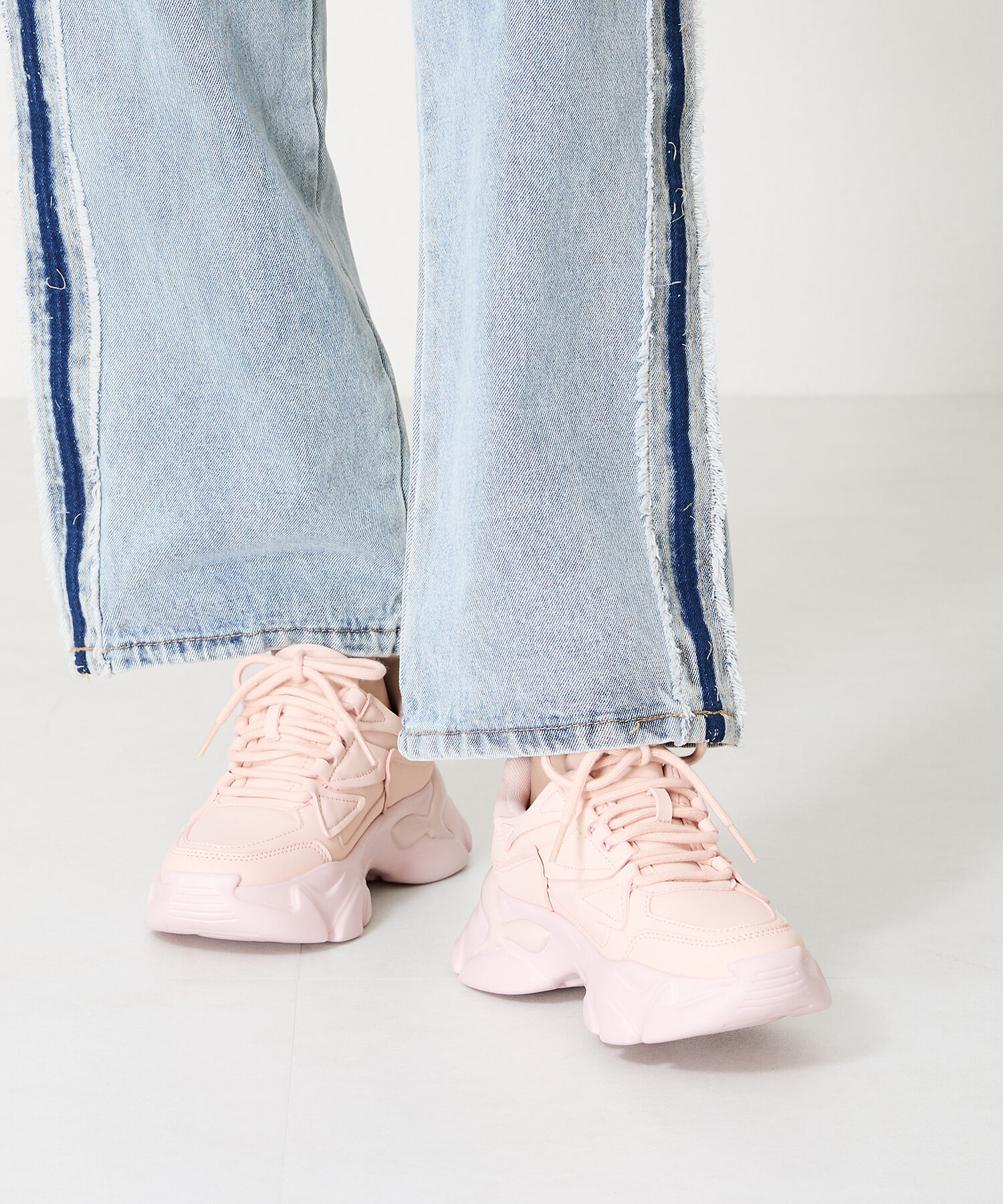 ORiental TRaffic「【トレンド】フレアソールシューレーススニーカー/OT3735 スニーカー 人気 売れてる スポーティー」|スニーカー|