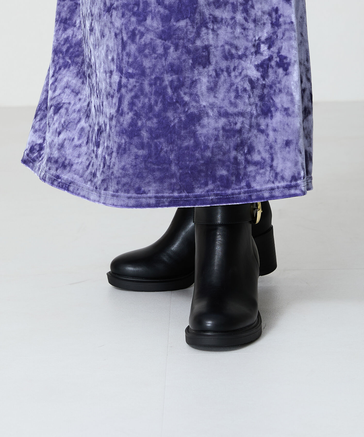 WA Oriental TRaffic「バックルデザインタンクソールヒールブーツ/42408」|ショートブーツ|