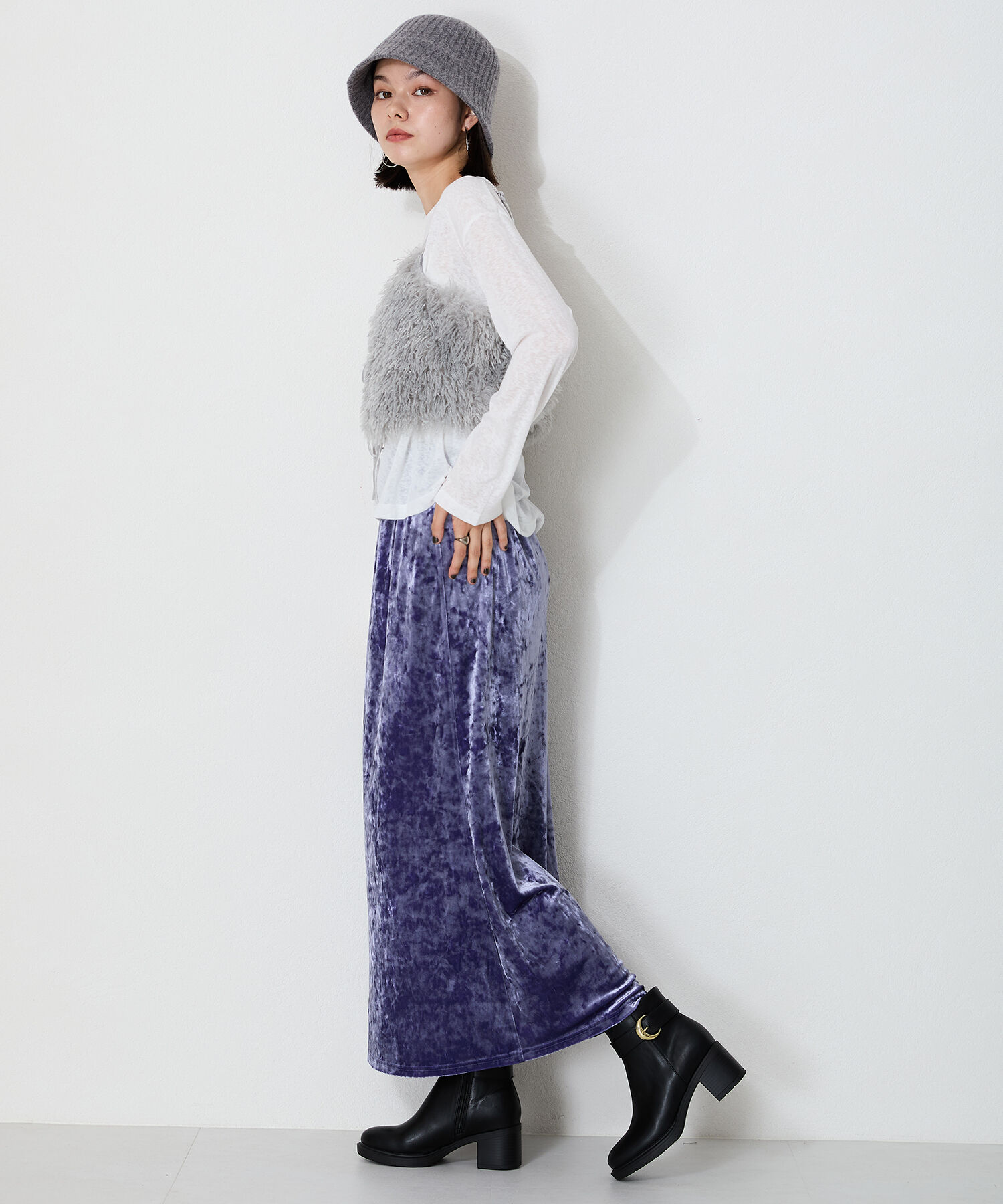 WA Oriental TRaffic「バックルデザインタンクソールヒールブーツ/42408」|ショートブーツ|