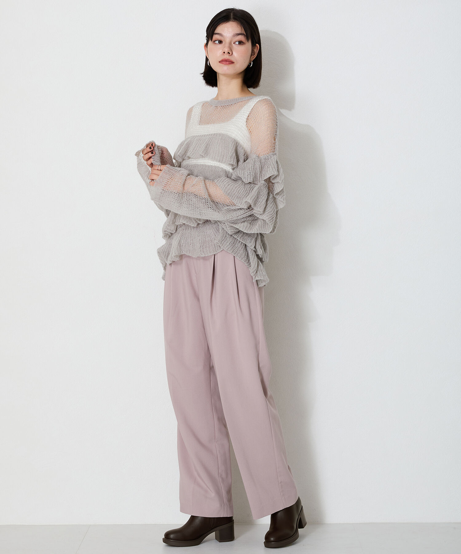 WA Oriental TRaffic「バックルデザインタンクソールヒールブーツ/42408」|ショートブーツ|