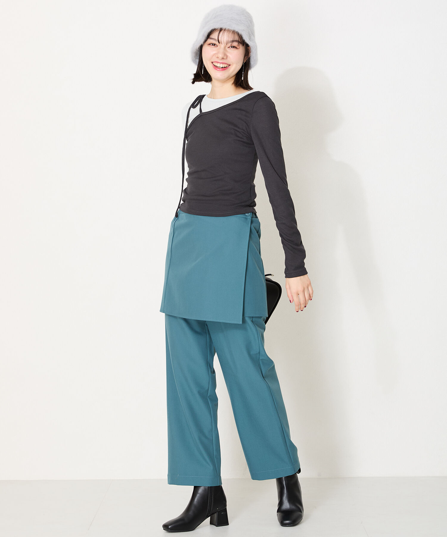 ORiental TRaffic「サイドリボンショートブーツ/41430」|ショートブーツ|