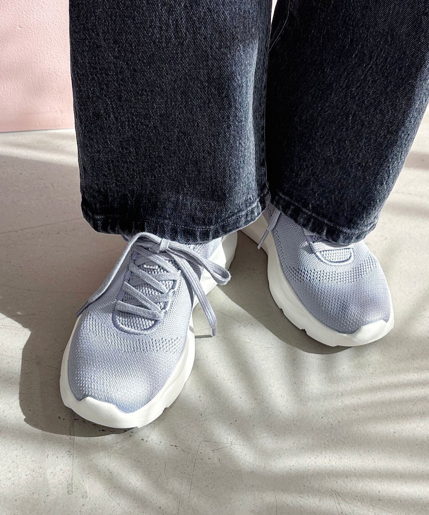 ORiental TRaffic「 【瞬間フィット】 ニットスニーカー /OT3757 軽量 歩きやすい 楽ちん ハンズフリー」|スニーカー|