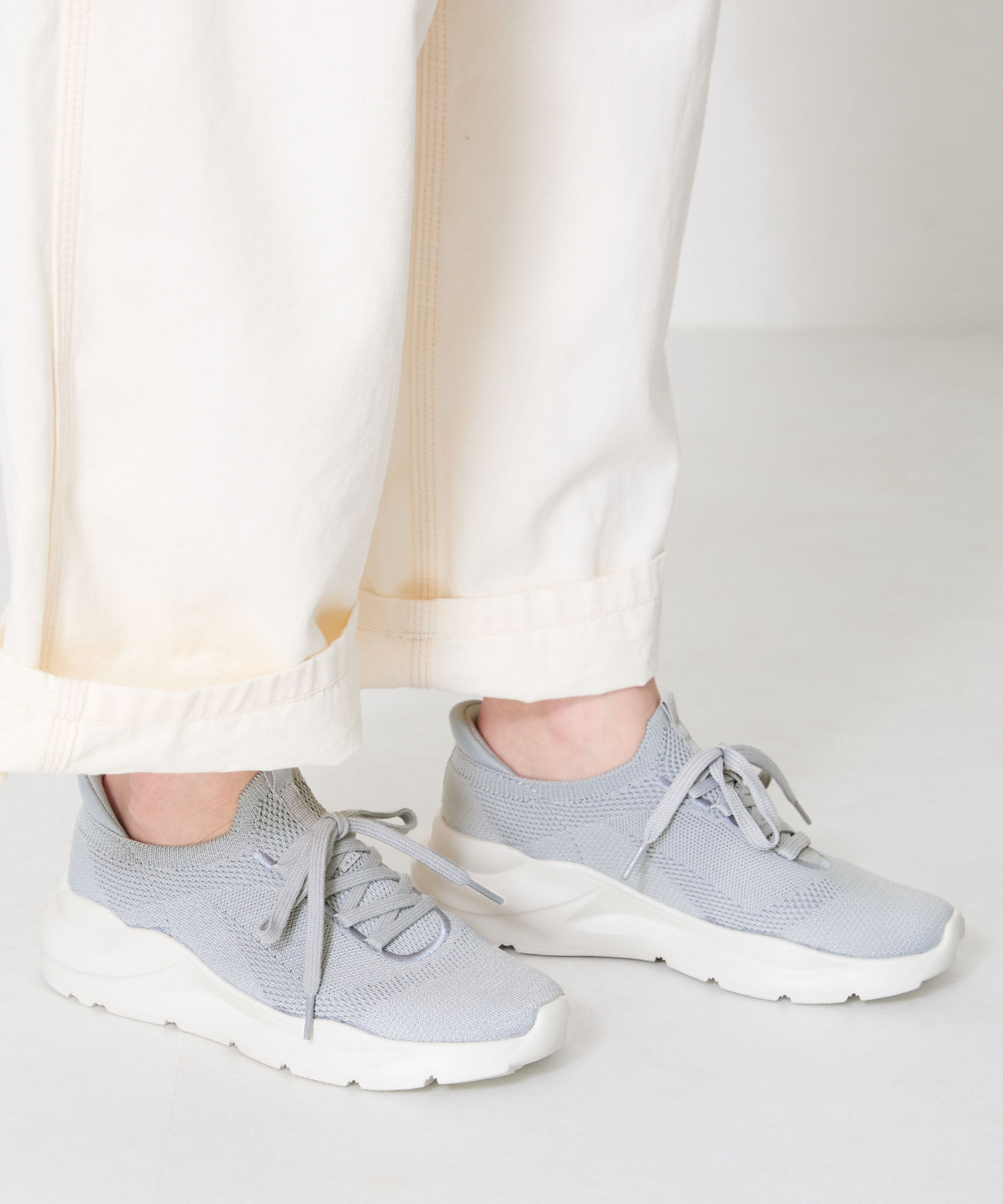 ORiental TRaffic「 【瞬間フィット】 ニットスニーカー /OT3757 軽量 歩きやすい 楽ちん ハンズフリー」|スニーカー|