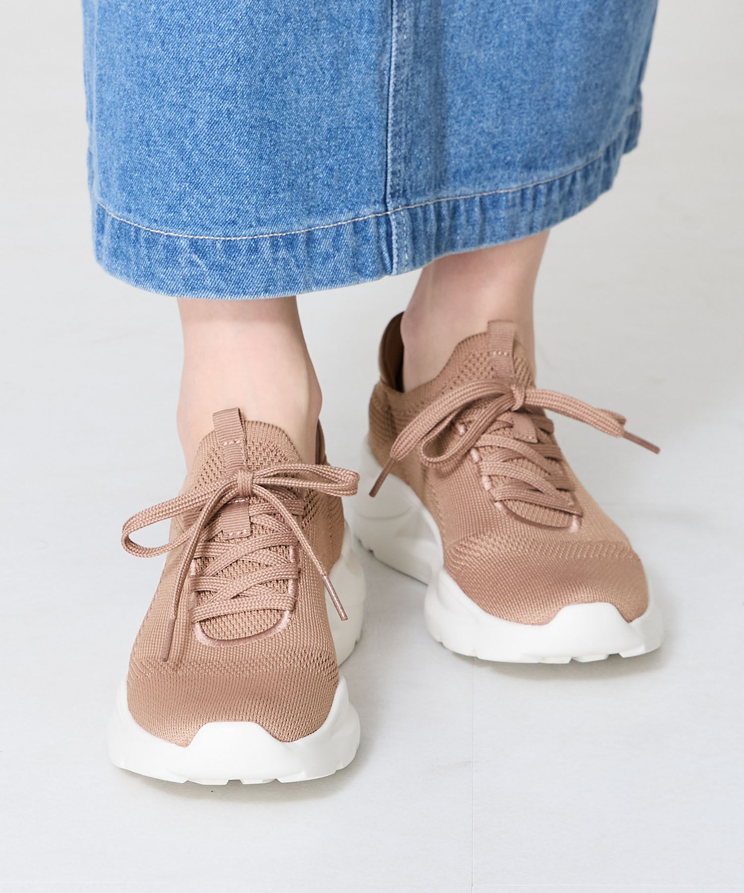 ORiental TRaffic「 【瞬間フィット】 ニットスニーカー /OT3757 軽量 歩きやすい 楽ちん ハンズフリー」|スニーカー|