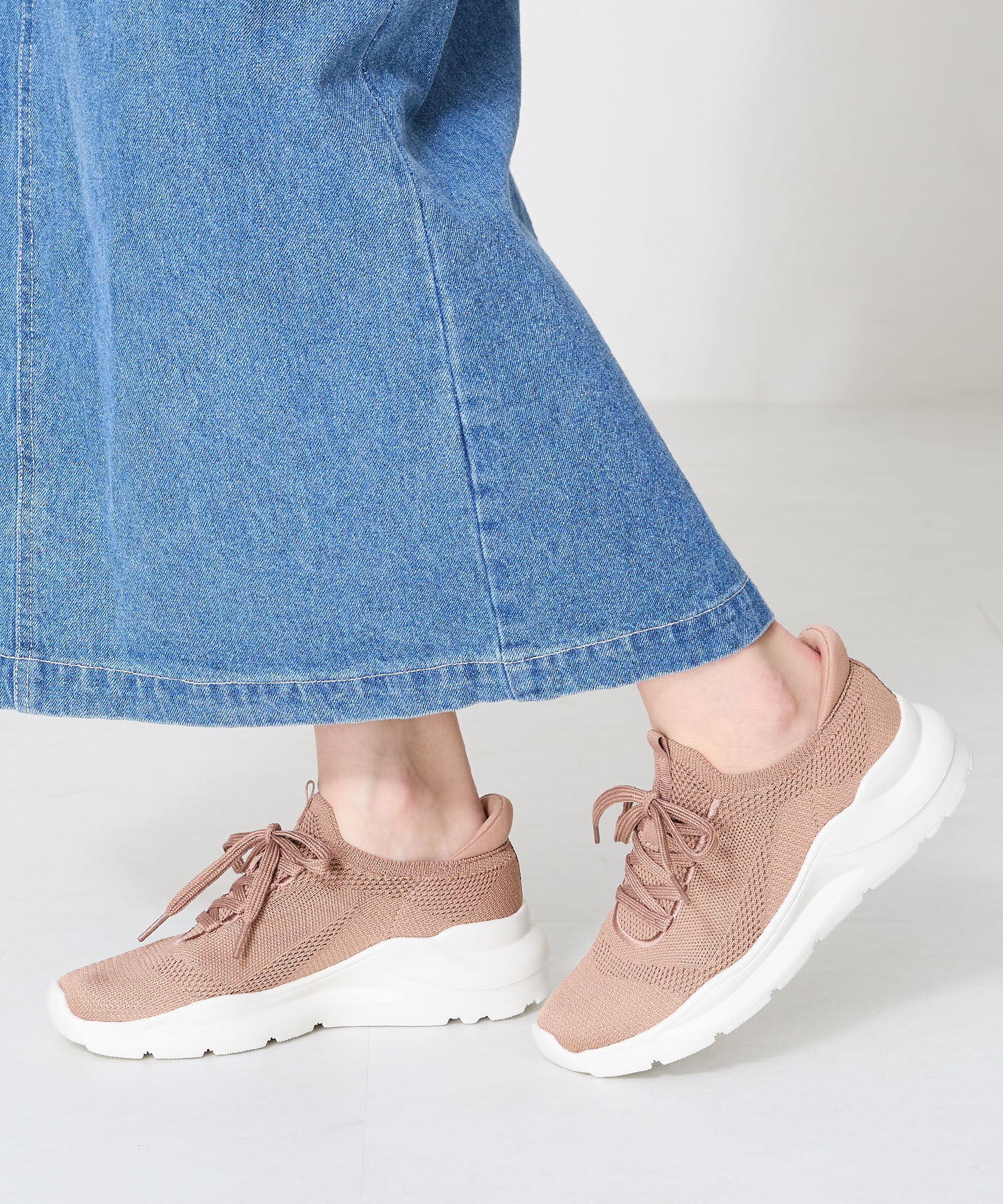 ORiental TRaffic「 【瞬間フィット】 ニットスニーカー /OT3757 軽量 歩きやすい 楽ちん ハンズフリー」|スニーカー|