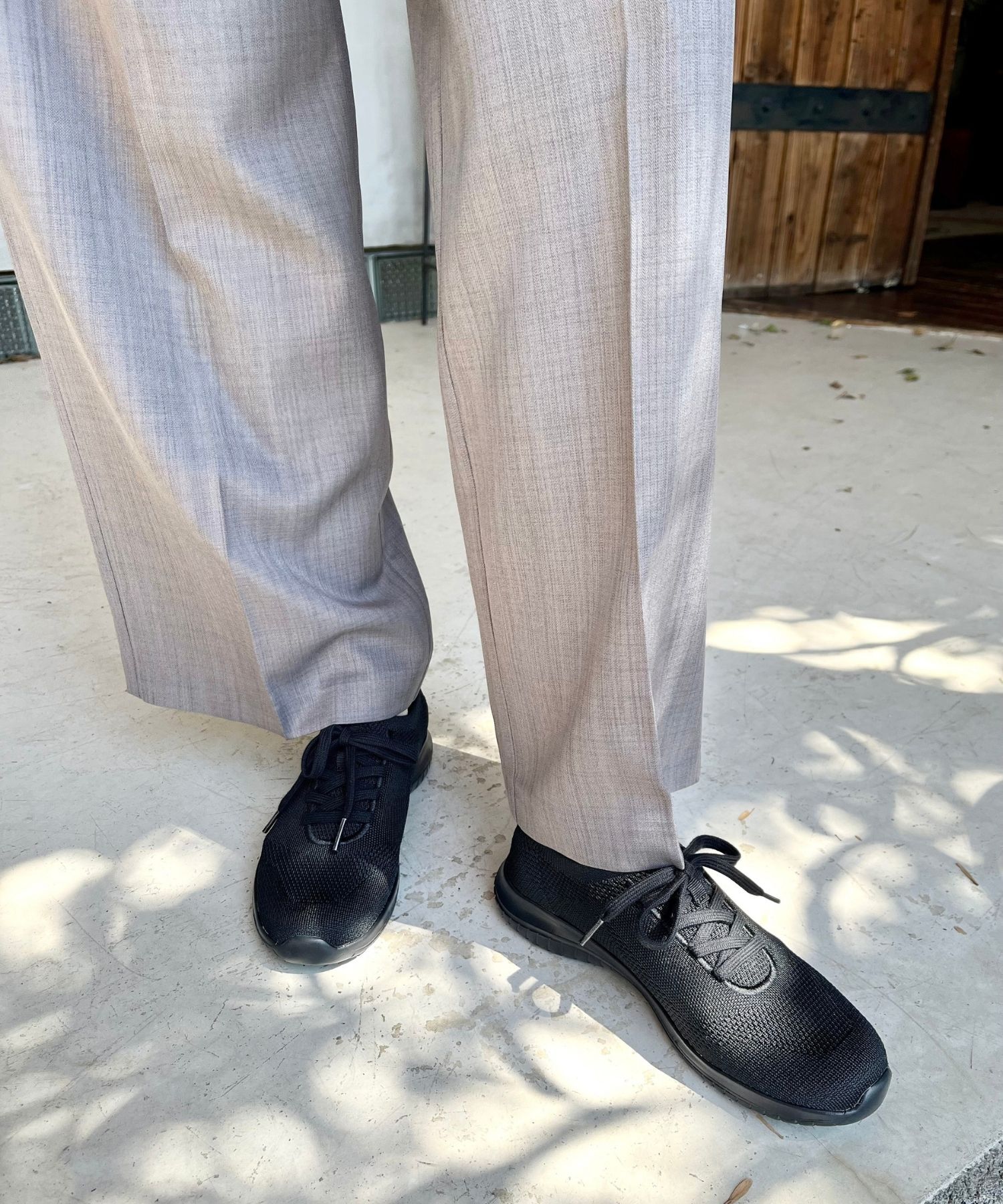 ORiental TRaffic「レースアップ ニット スニーカー /OT3765  トレンド　人気  軽い ワンタッチ」|スニーカー|