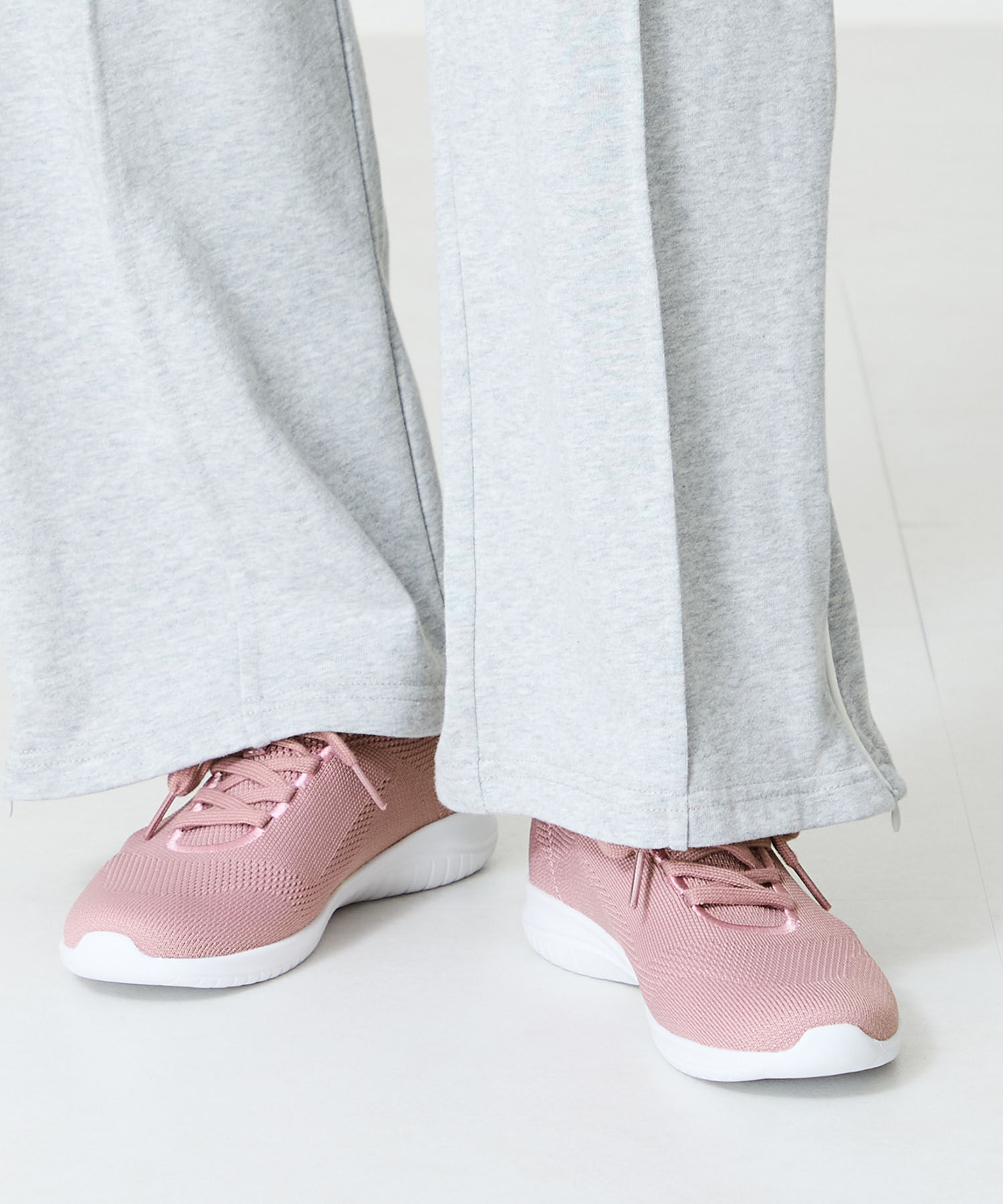 ORiental TRaffic「レースアップ ニット スニーカー /OT3765  トレンド　人気  軽い ワンタッチ」|スニーカー|