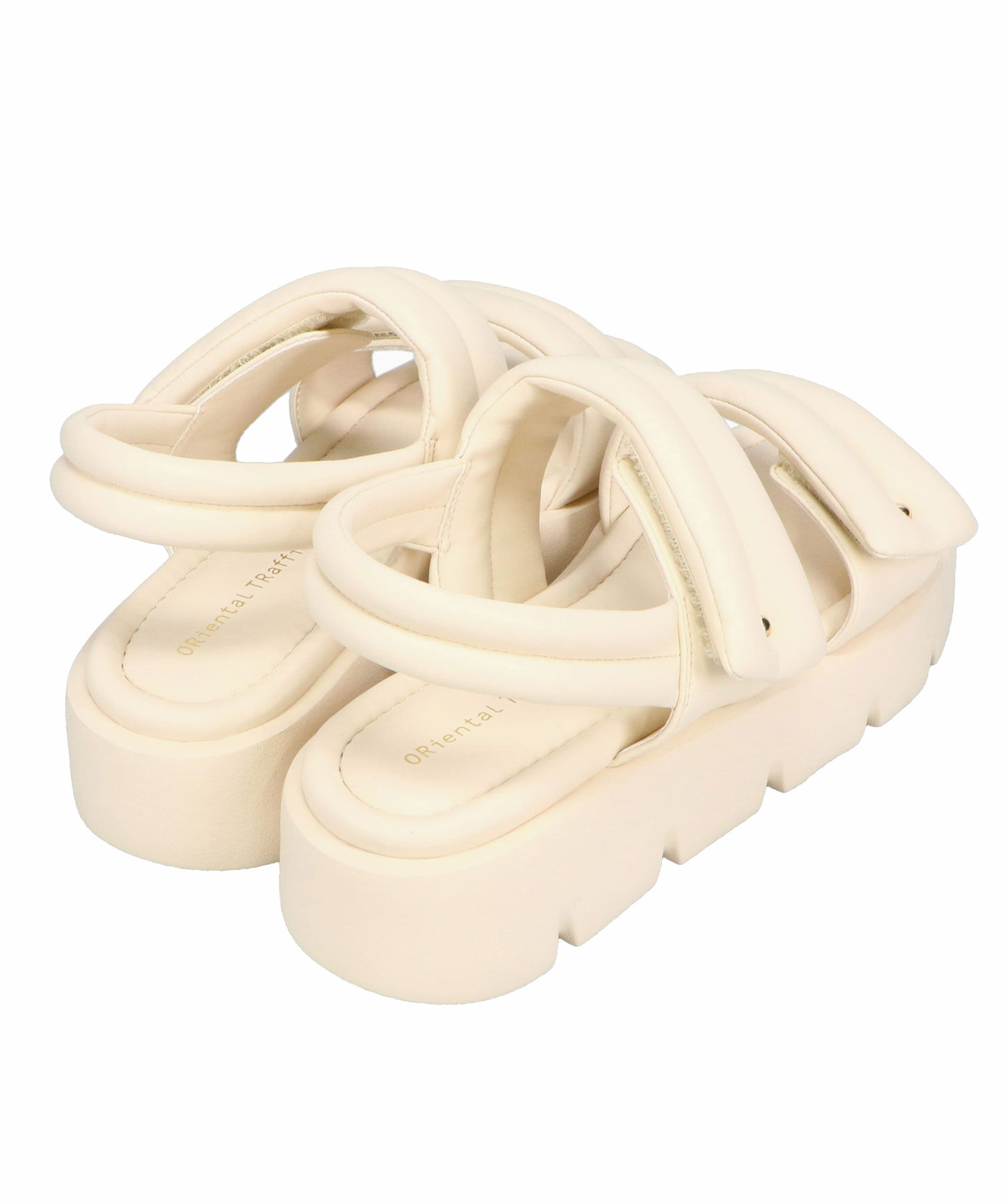 ORiental TRaffic「パデットダブルベルト厚底サンダル/51202 サンダル 人気 トレンド 売れてる」|サンダル|