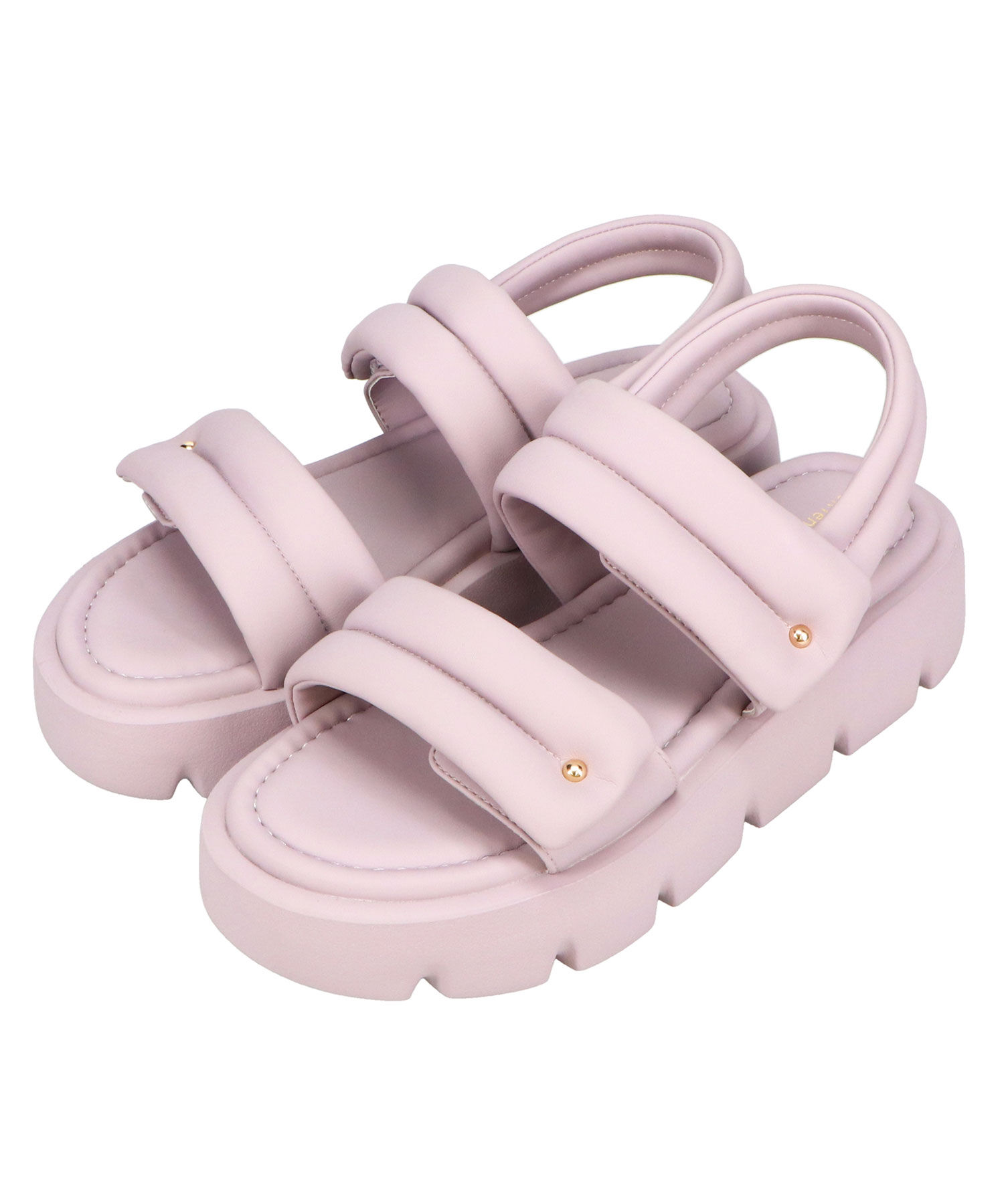 ORiental TRaffic「パデットダブルベルト厚底サンダル/51202 サンダル 人気 トレンド 売れてる」|サンダル|