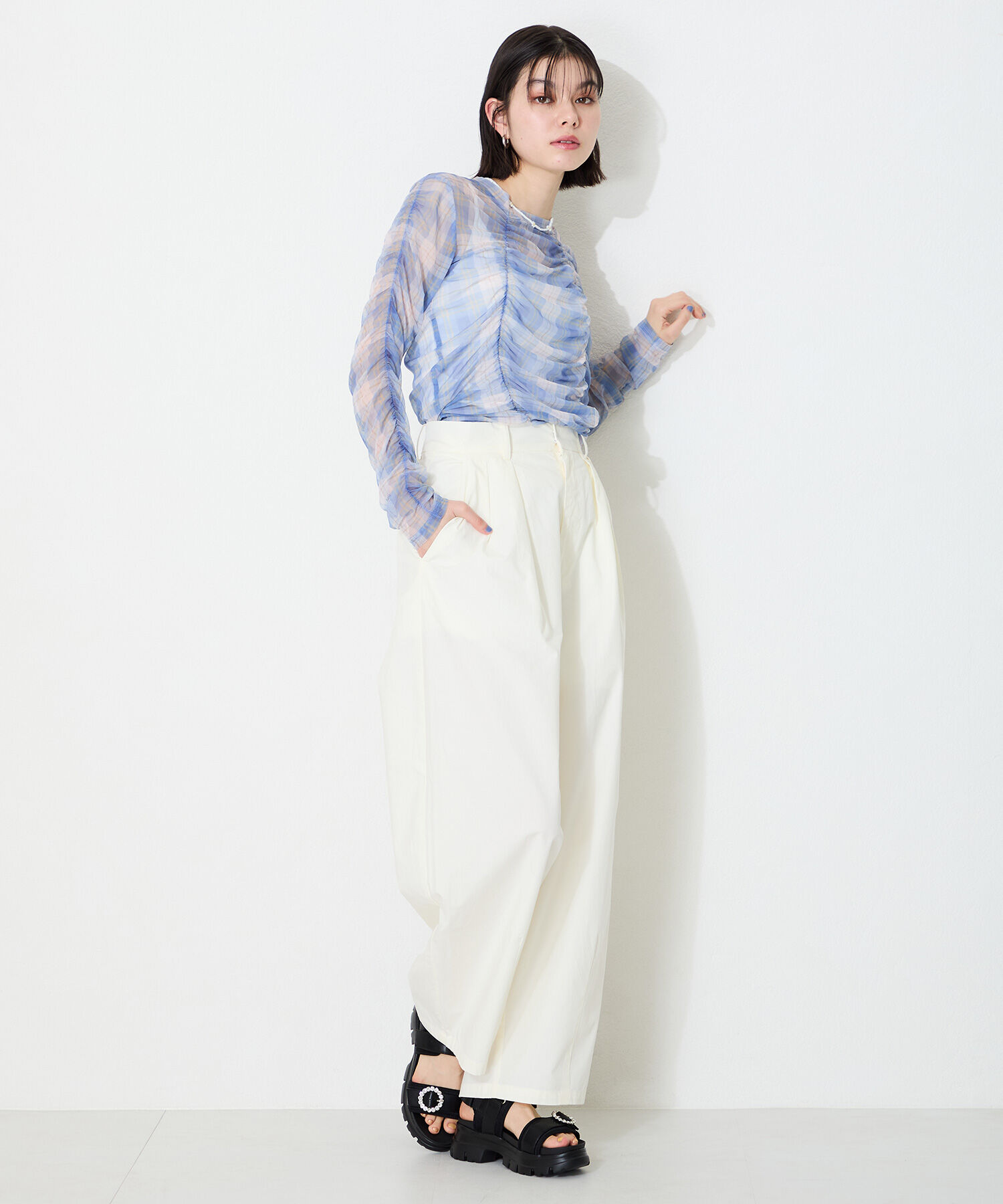 ORiental TRaffic「ビジューモチーフスポーツサンダル/51204 サンダル　ビジュー　人気 スポサン」|サンダル|