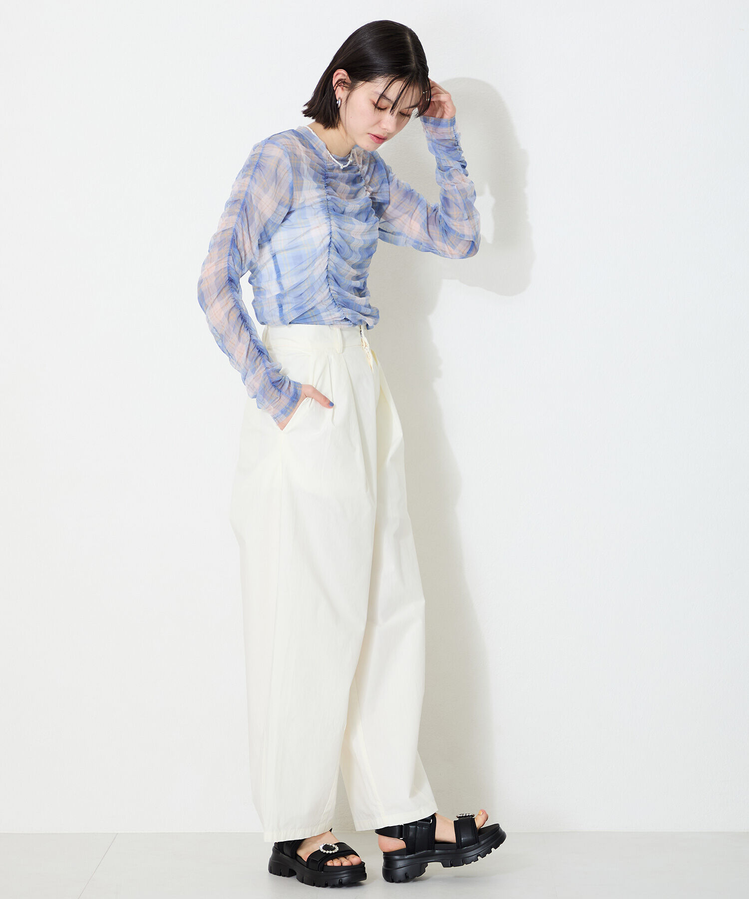 ORiental TRaffic「ビジューモチーフスポーツサンダル/51204 サンダル　ビジュー　人気 スポサン」|サンダル|