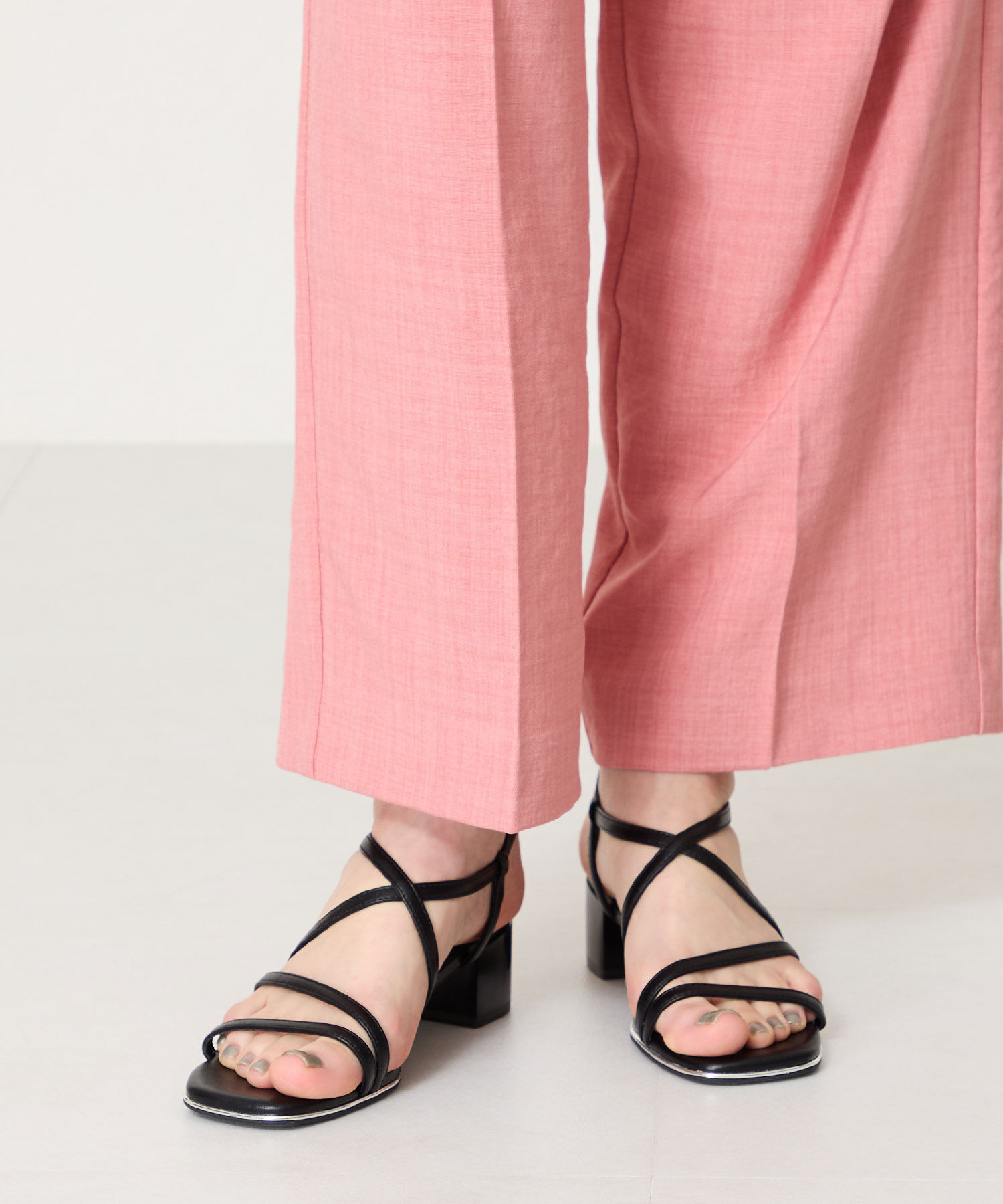 ORiental TRaffic「【WEB限定】ナローストラップメタリックラインサンダル/55202 サンダル トレンド 人気」|サンダル|