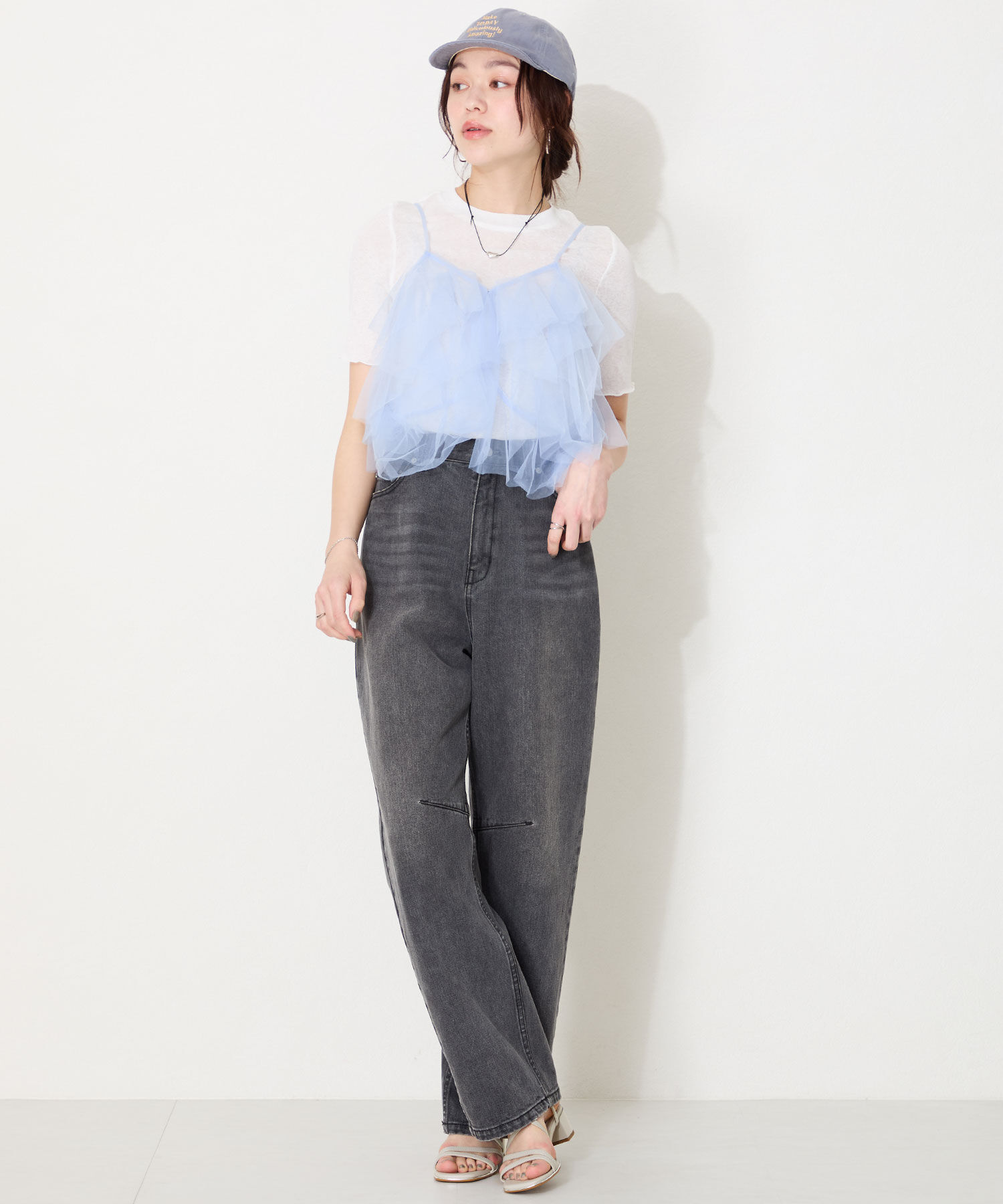 ORiental TRaffic「【WEB限定】ナローストラップメタリックラインサンダル/55202 サンダル トレンド 人気」|サンダル|