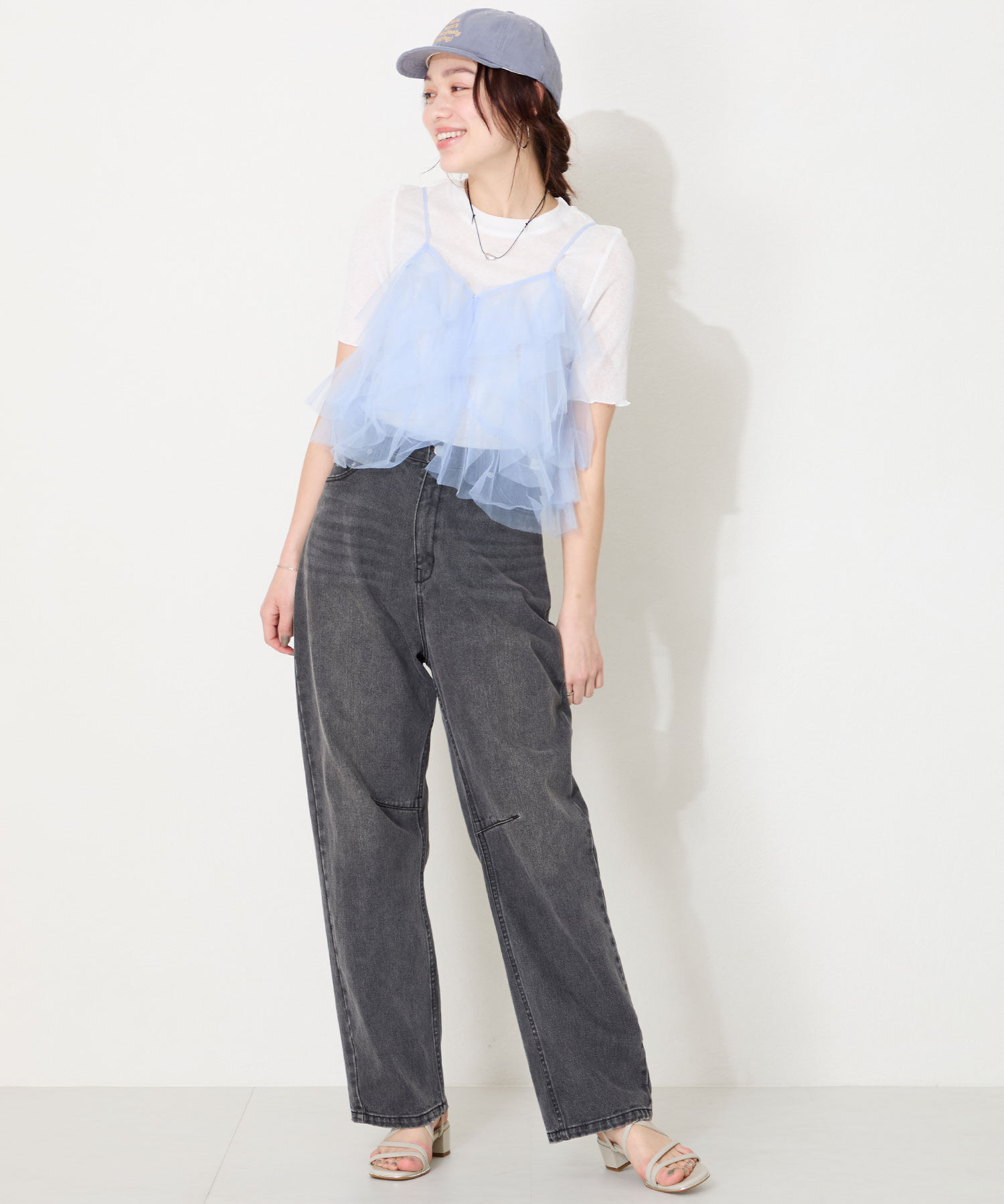 ORiental TRaffic「【WEB限定】ナローストラップメタリックラインサンダル/55202 サンダル トレンド 人気」|サンダル|