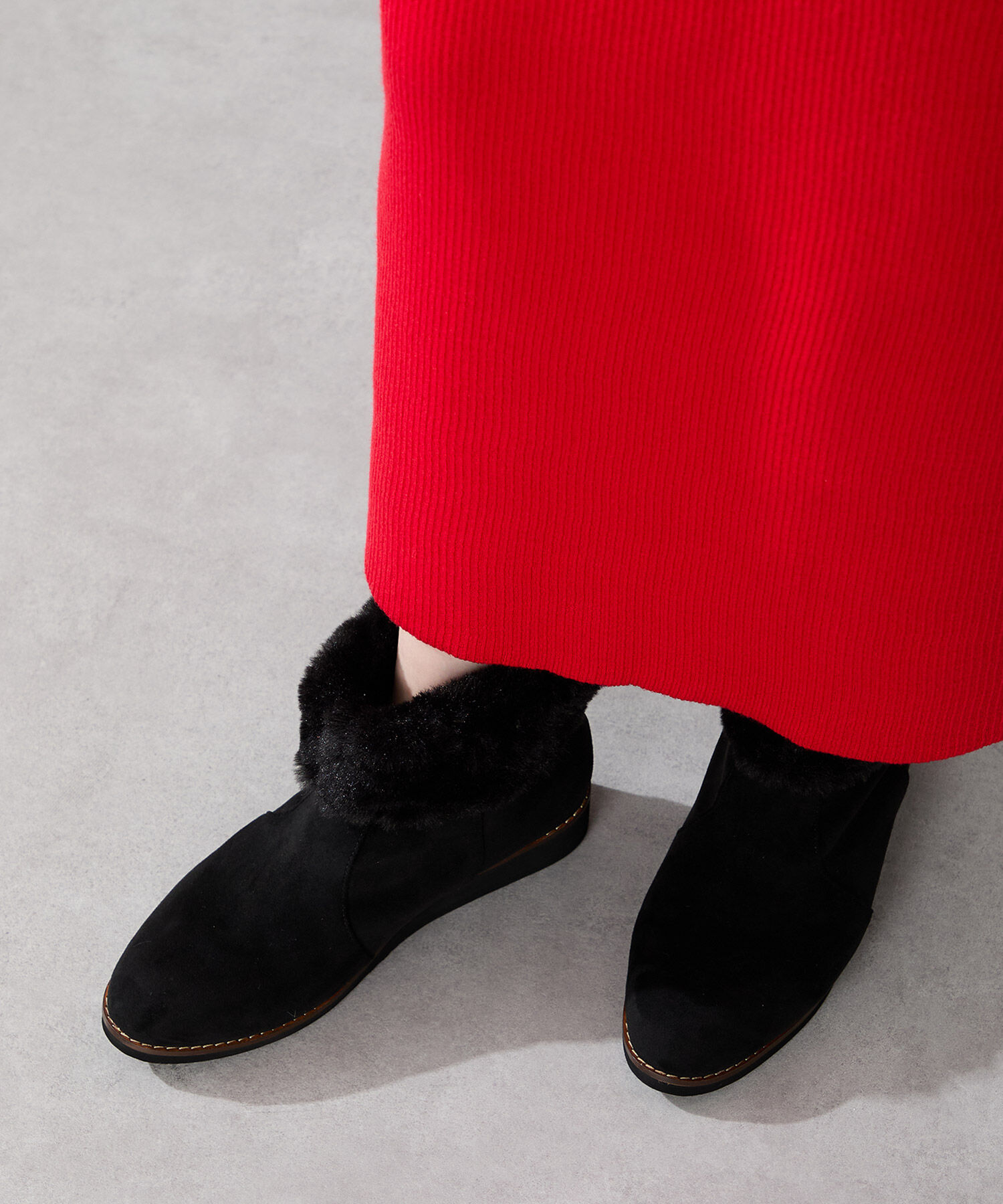 WA Oriental TRaffic「たっぷりファーウエッジソールブーツ/52411」|ショートブーツ|