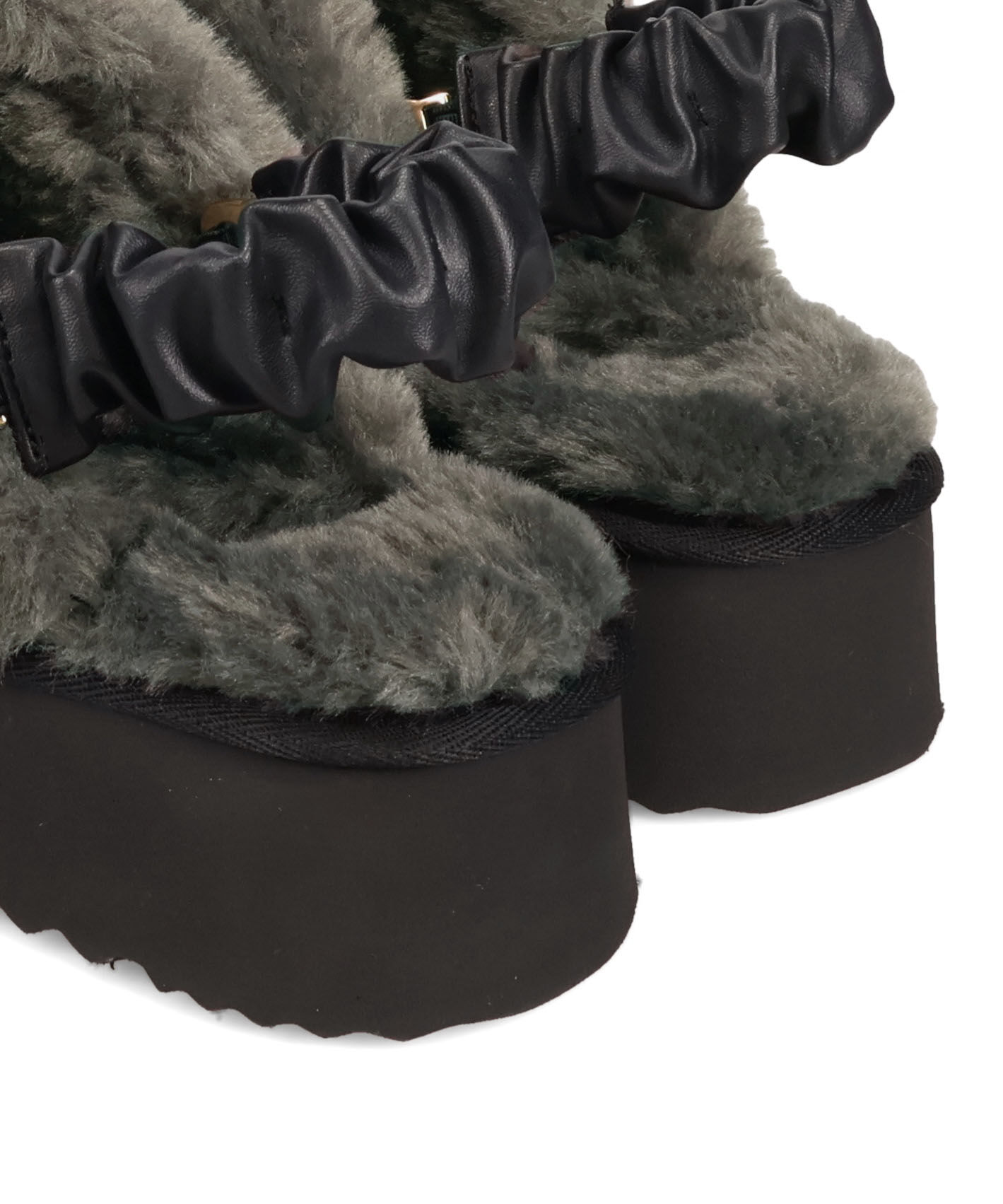 ORiental TRaffic「【 厚底 ・ 美脚 】ふわふわ フェイク ムートン シューズ /41382 防寒 」|パンプス|