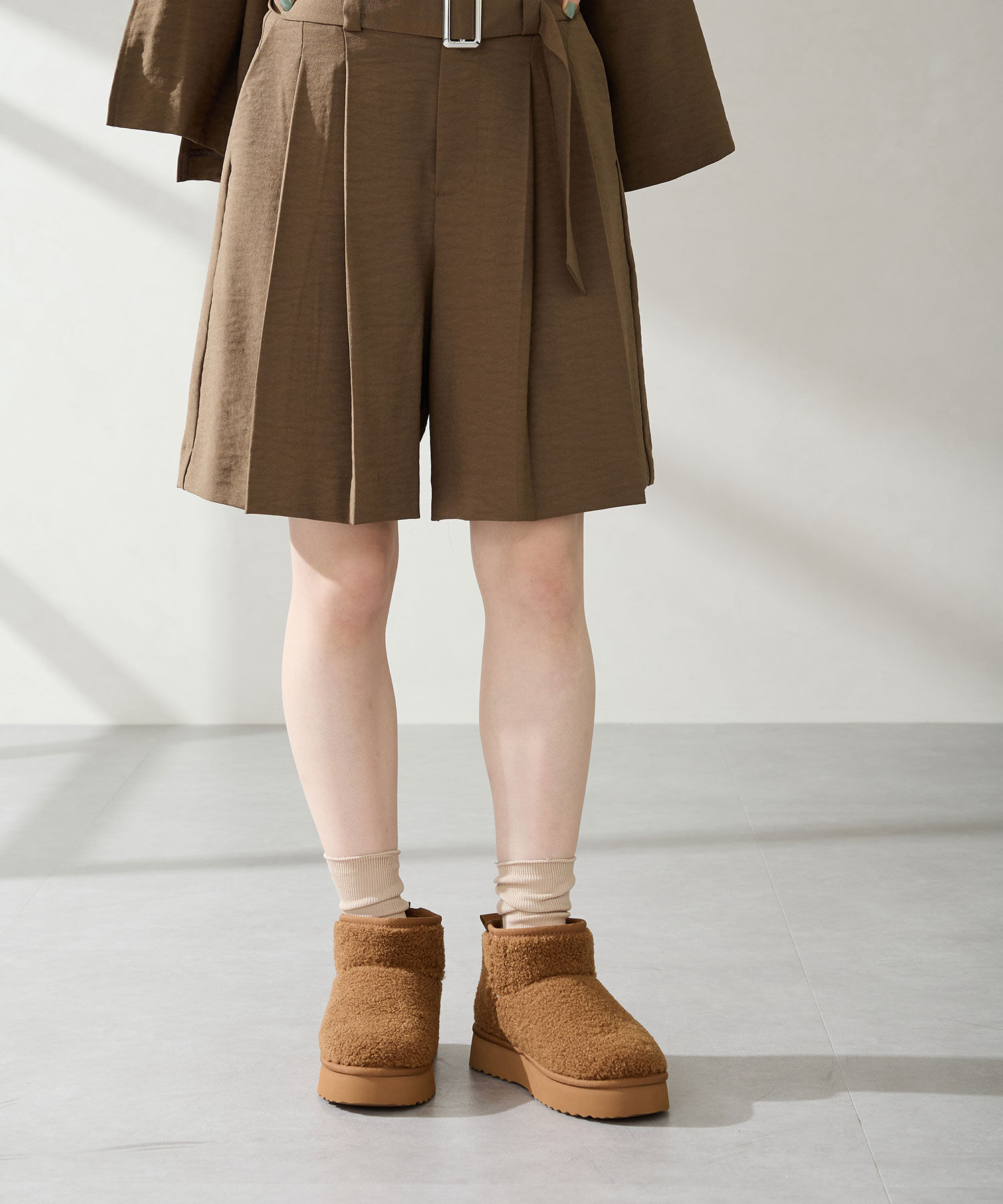 ORiental TRaffic「【 厚底 】ムートン ショートブーツ /51409 防寒 」|ショートブーツ|