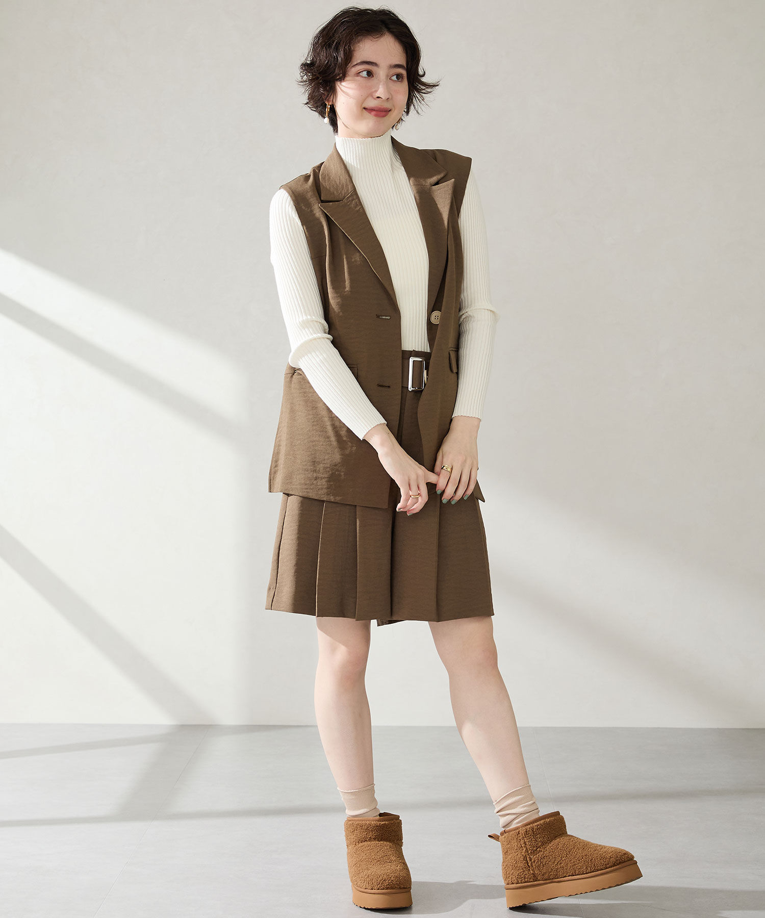 ORiental TRaffic「【 厚底 】ムートン ショートブーツ /51409 防寒 」|ショートブーツ|