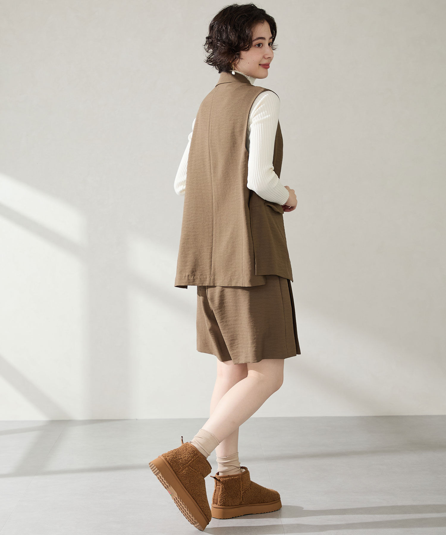 ORiental TRaffic「【 厚底 】ムートン ショートブーツ /51409 防寒 」|ショートブーツ|