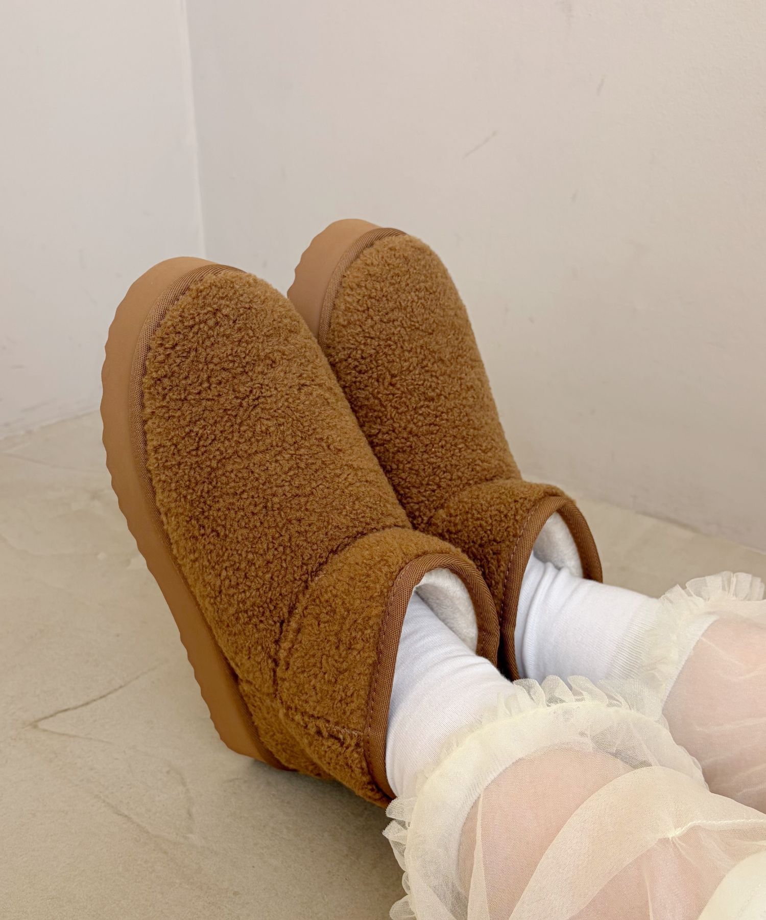 ORiental TRaffic「【 厚底 】ムートン ショートブーツ /51409 防寒 」|ショートブーツ|