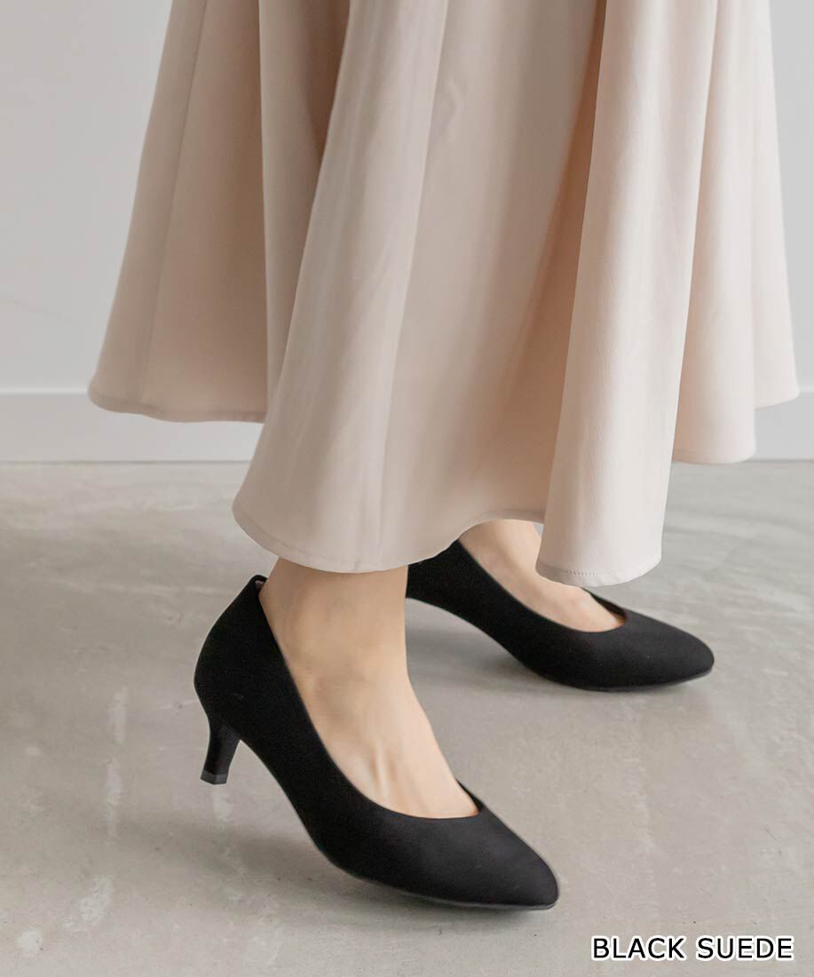  「3E幅広 走れる快適パンプス」|パンプス|ブラックスエード