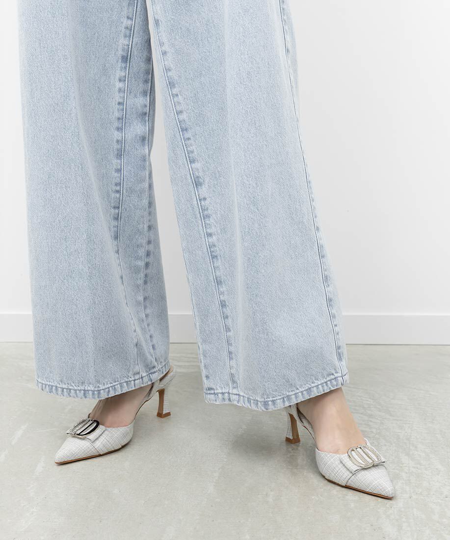  「ビジューパーツストラップパンプス」|パンプス|